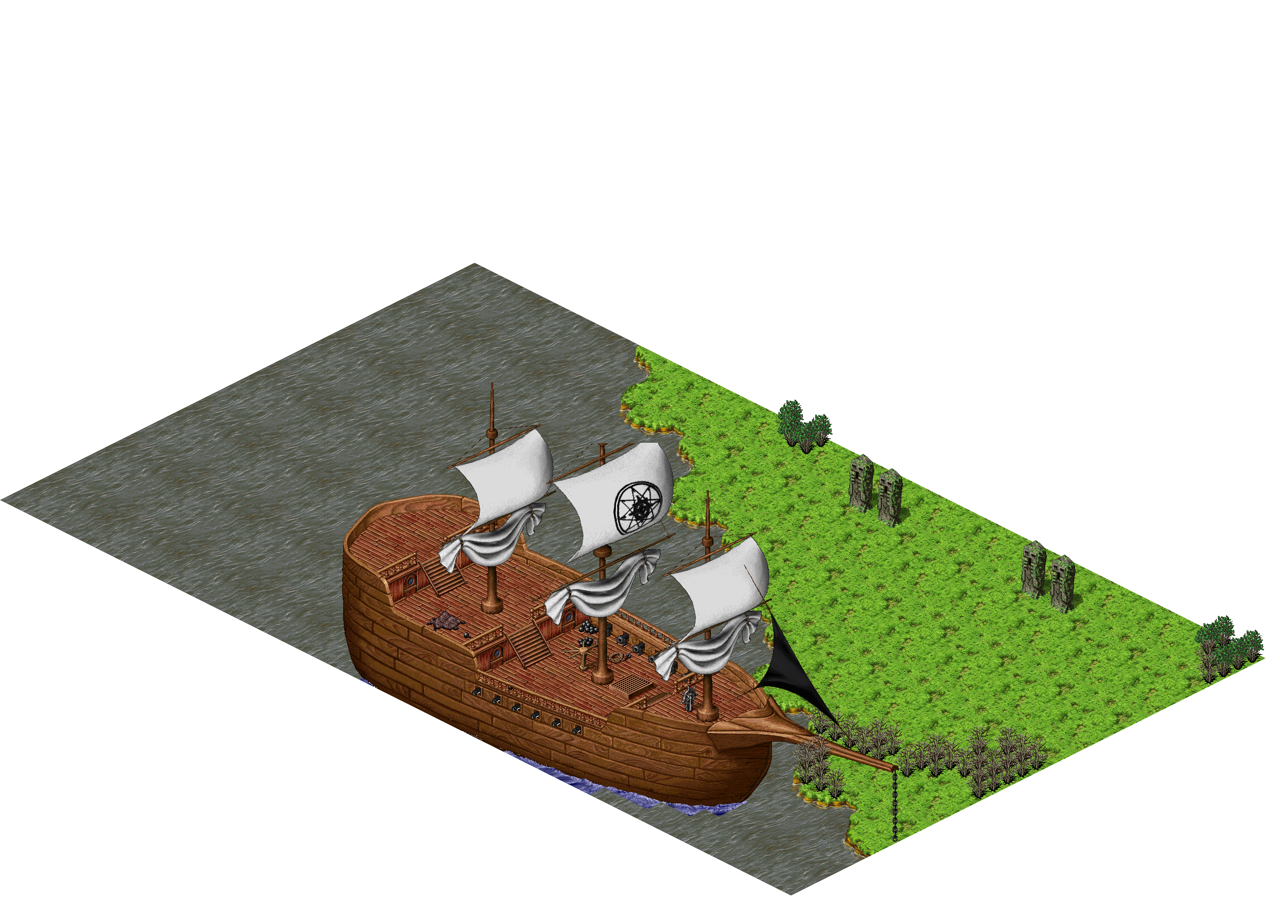 Asilon Harbor rendered terrain map