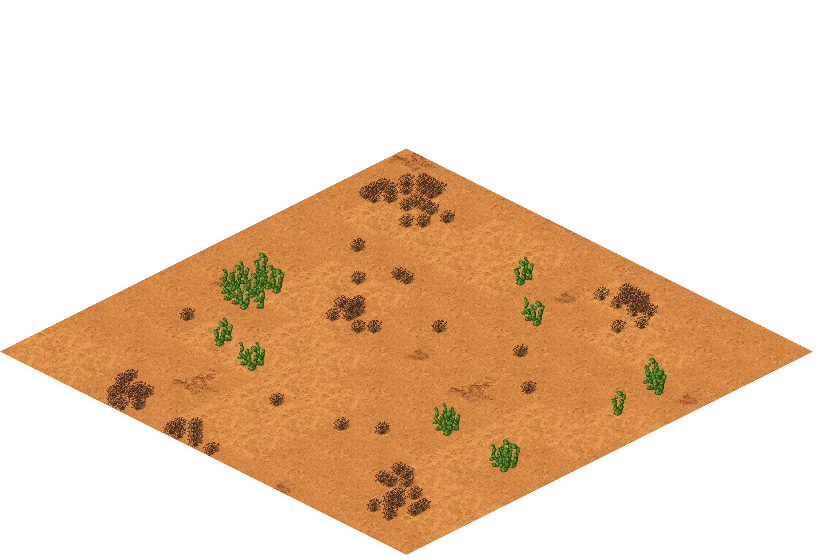 Desert of Fire 1 rendered terrain map