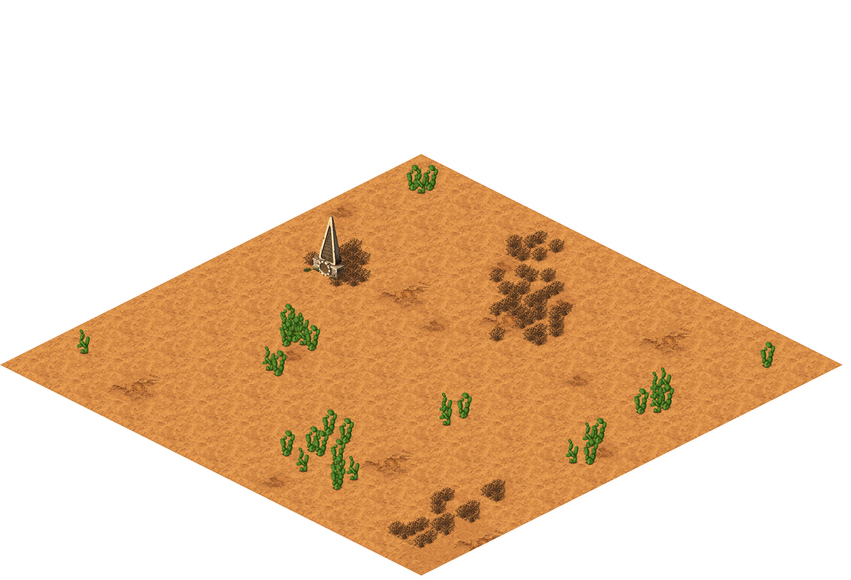 Desert of Fire 3 rendered terrain map