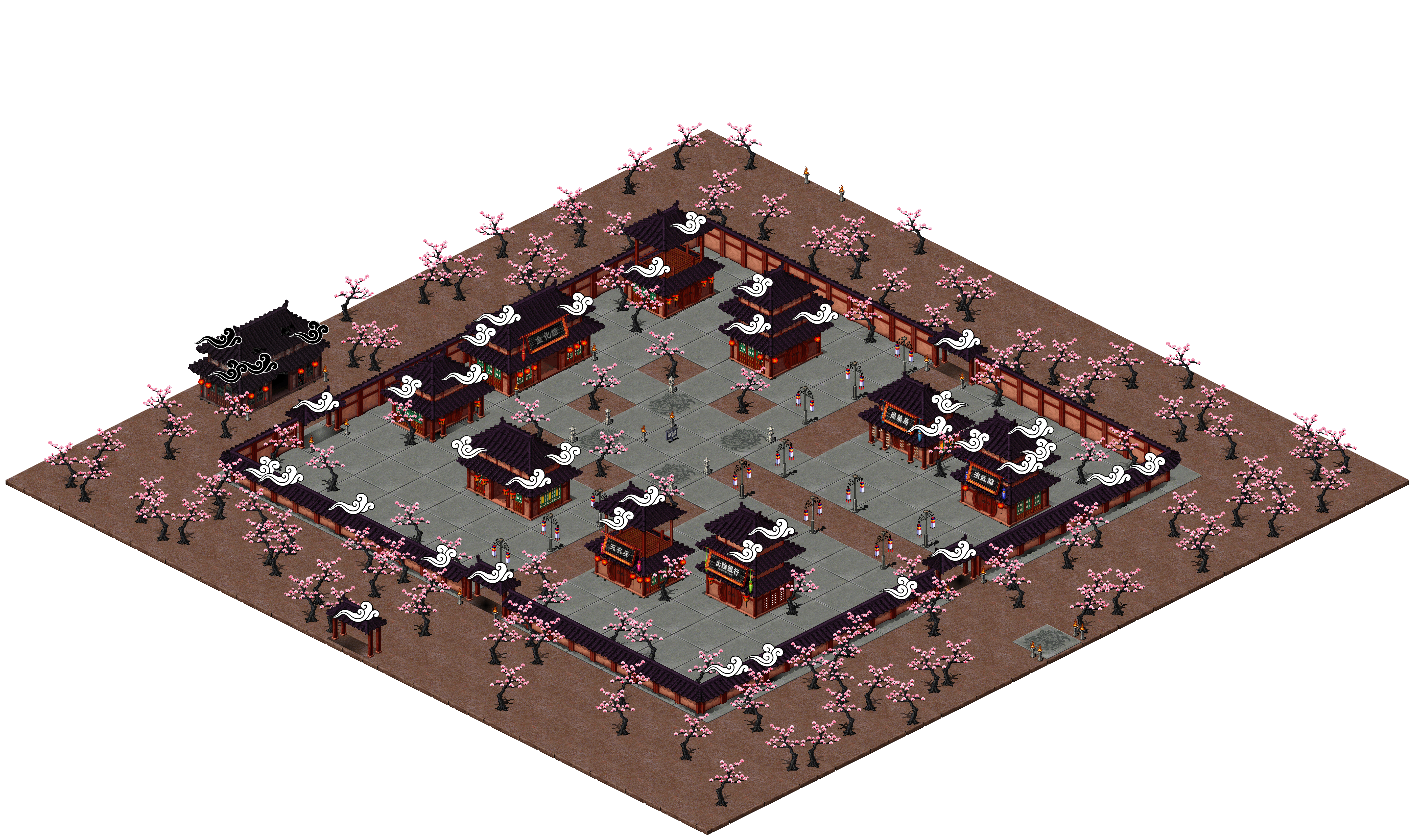 Hwarone City rendered terrain map