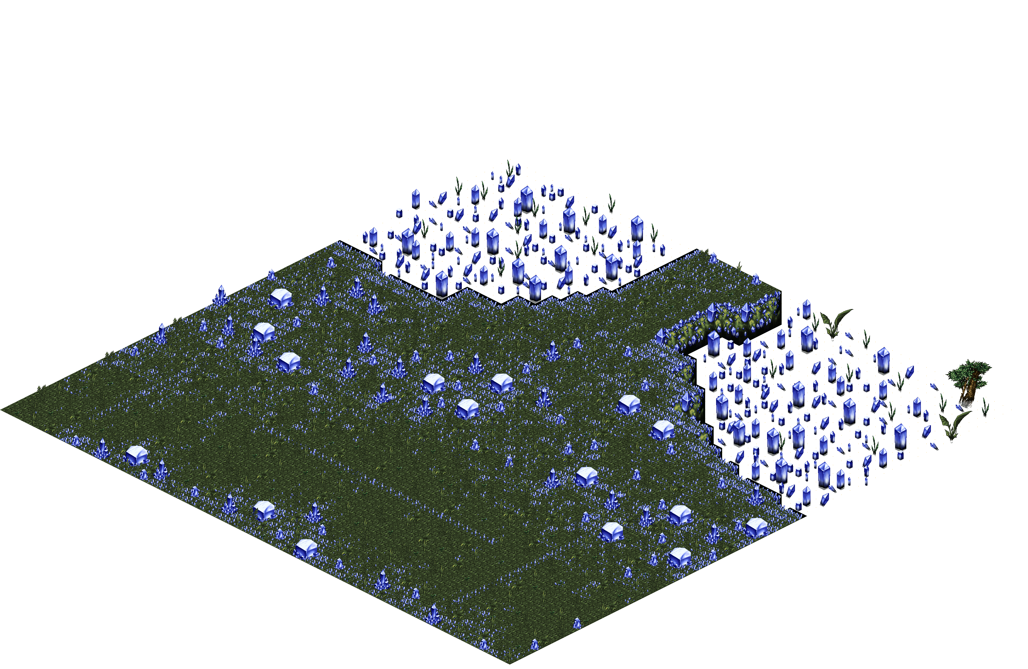 Sacred Forest 2-3 rendered terrain map