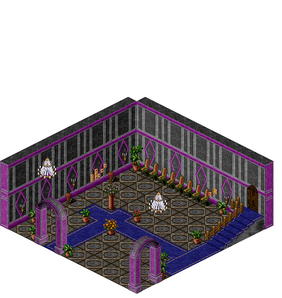 Loures 2 Floor Hall rendered terrain map
