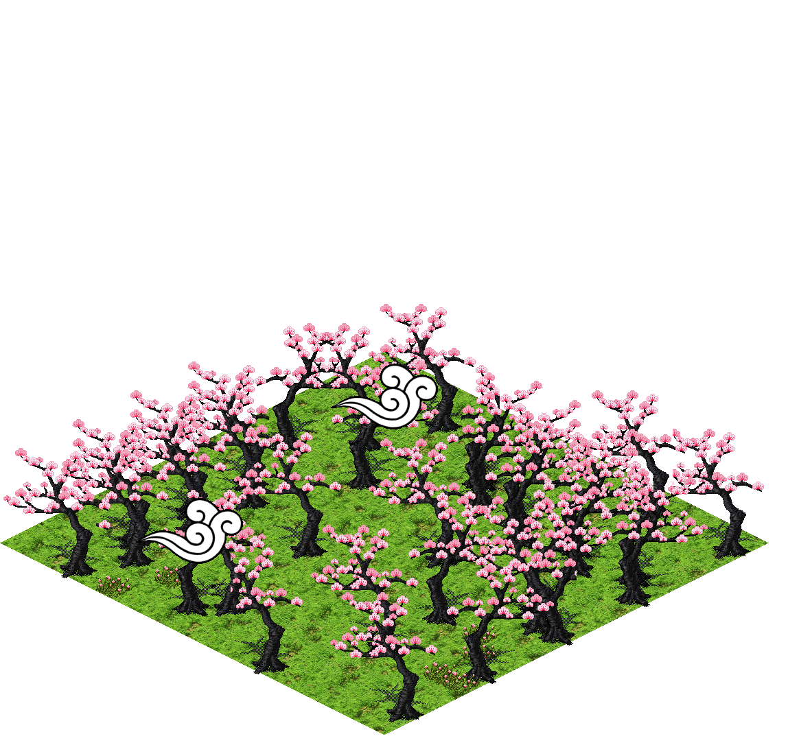 Blossom Forest 3 rendered terrain map