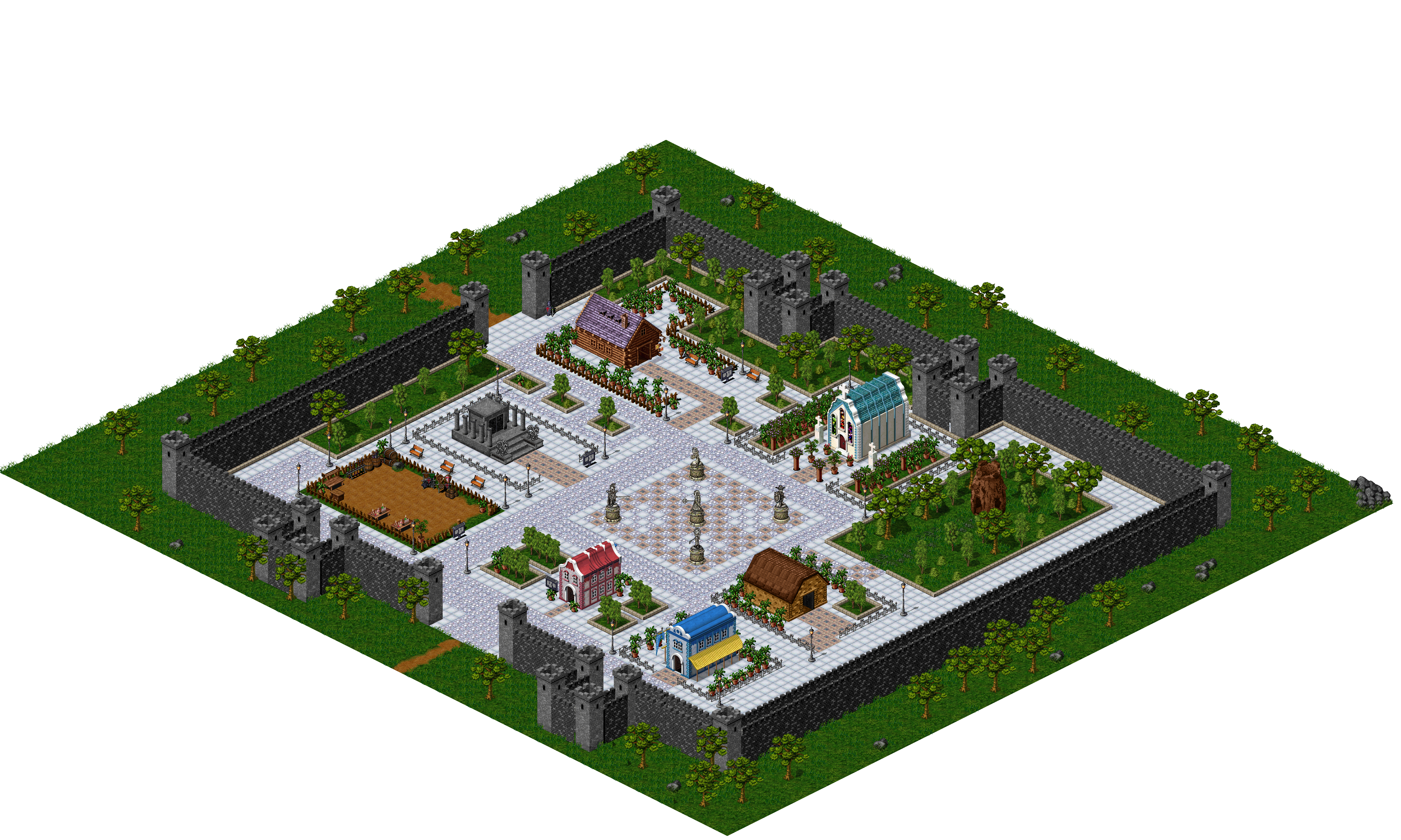 Blackstar Village rendered terrain map