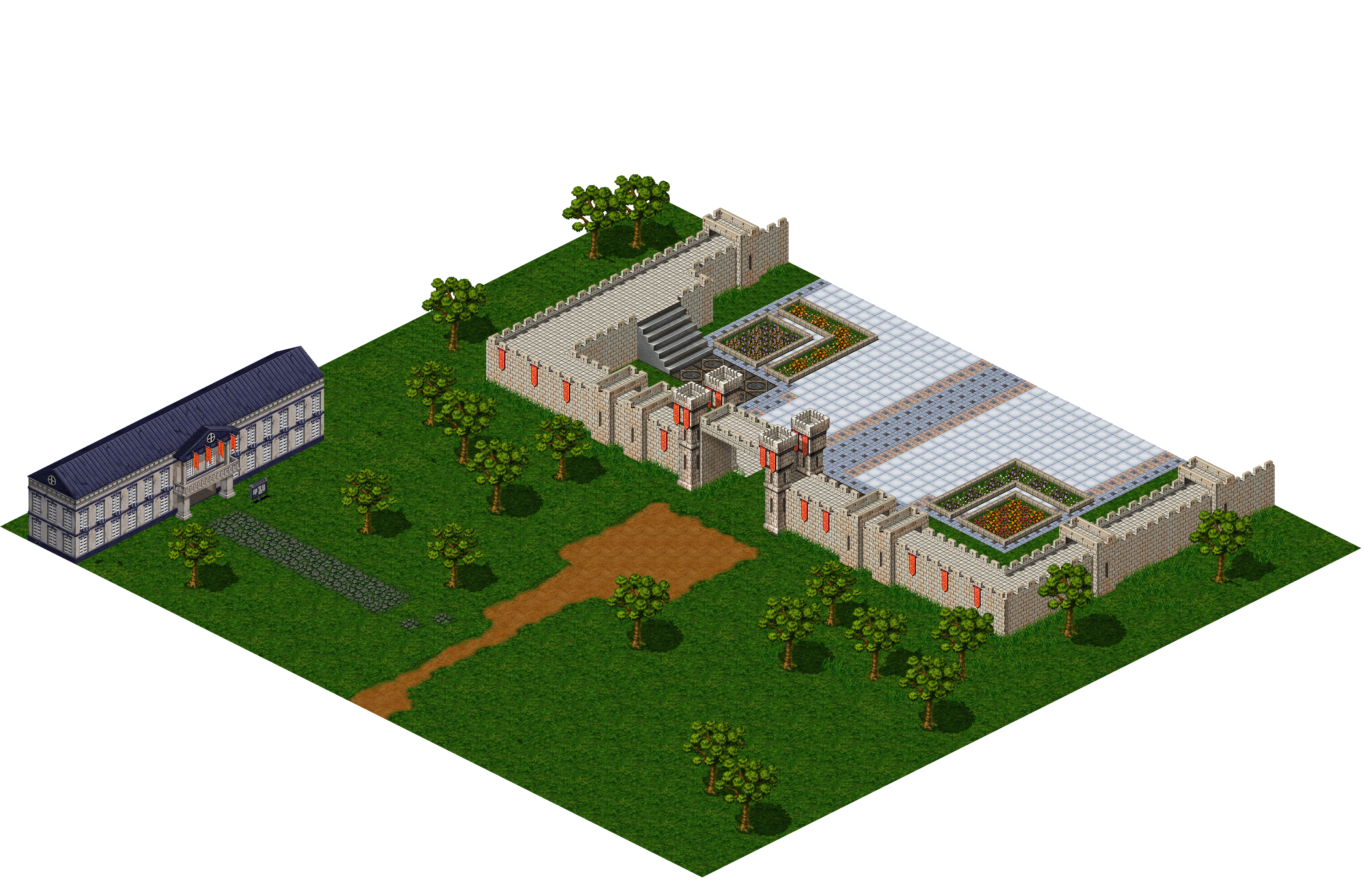 Loures Entrance Yard rendered terrain map