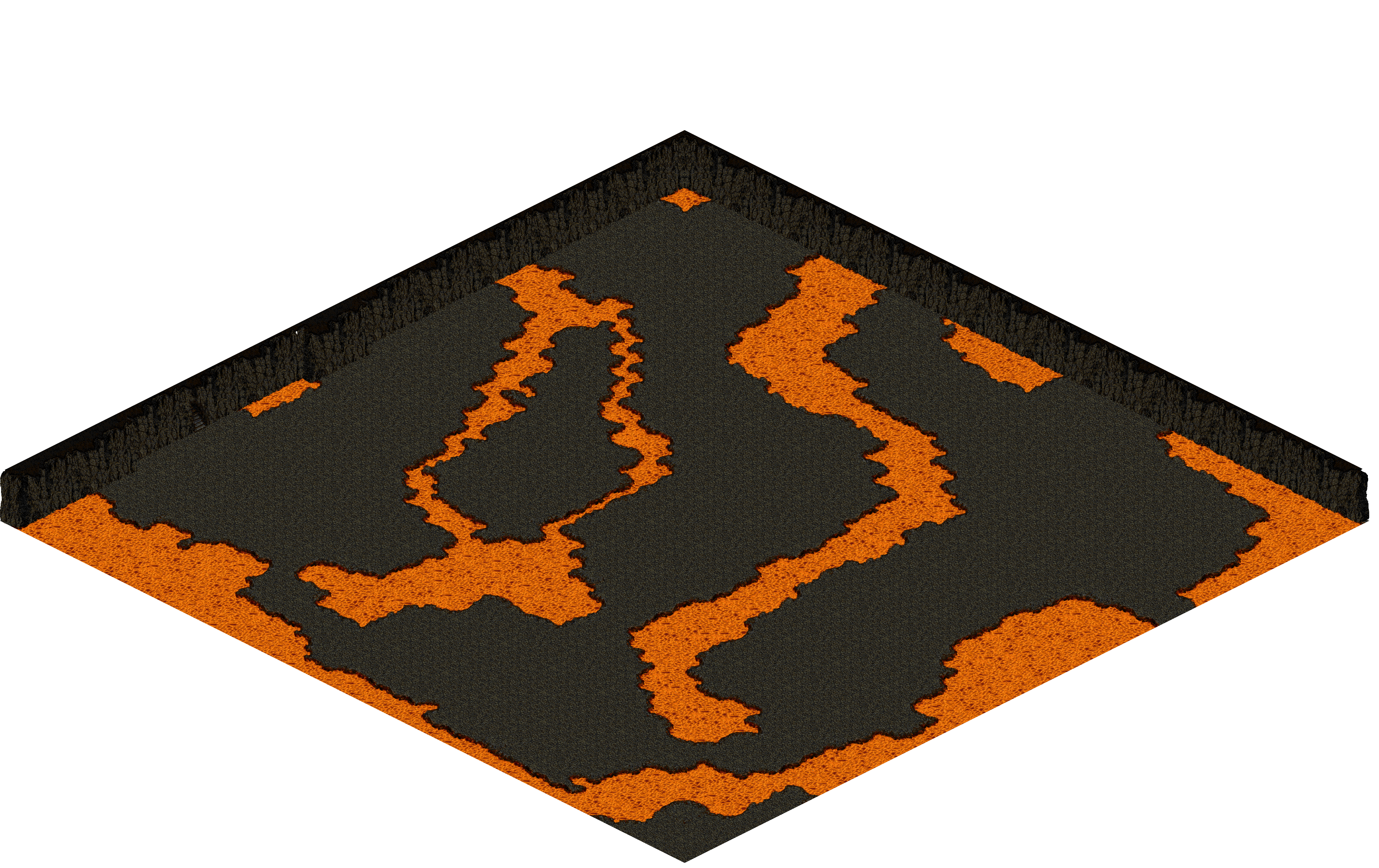 Chaos 8 rendered terrain map