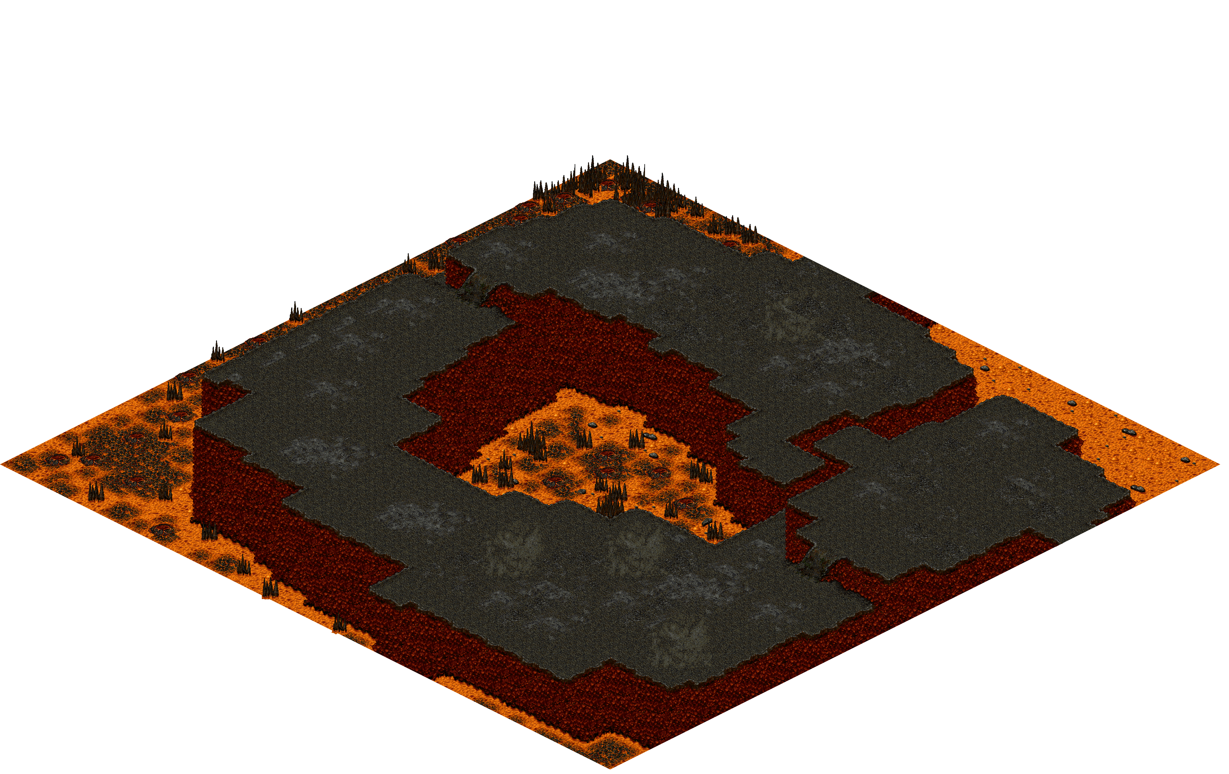 Chaos 33 rendered terrain map