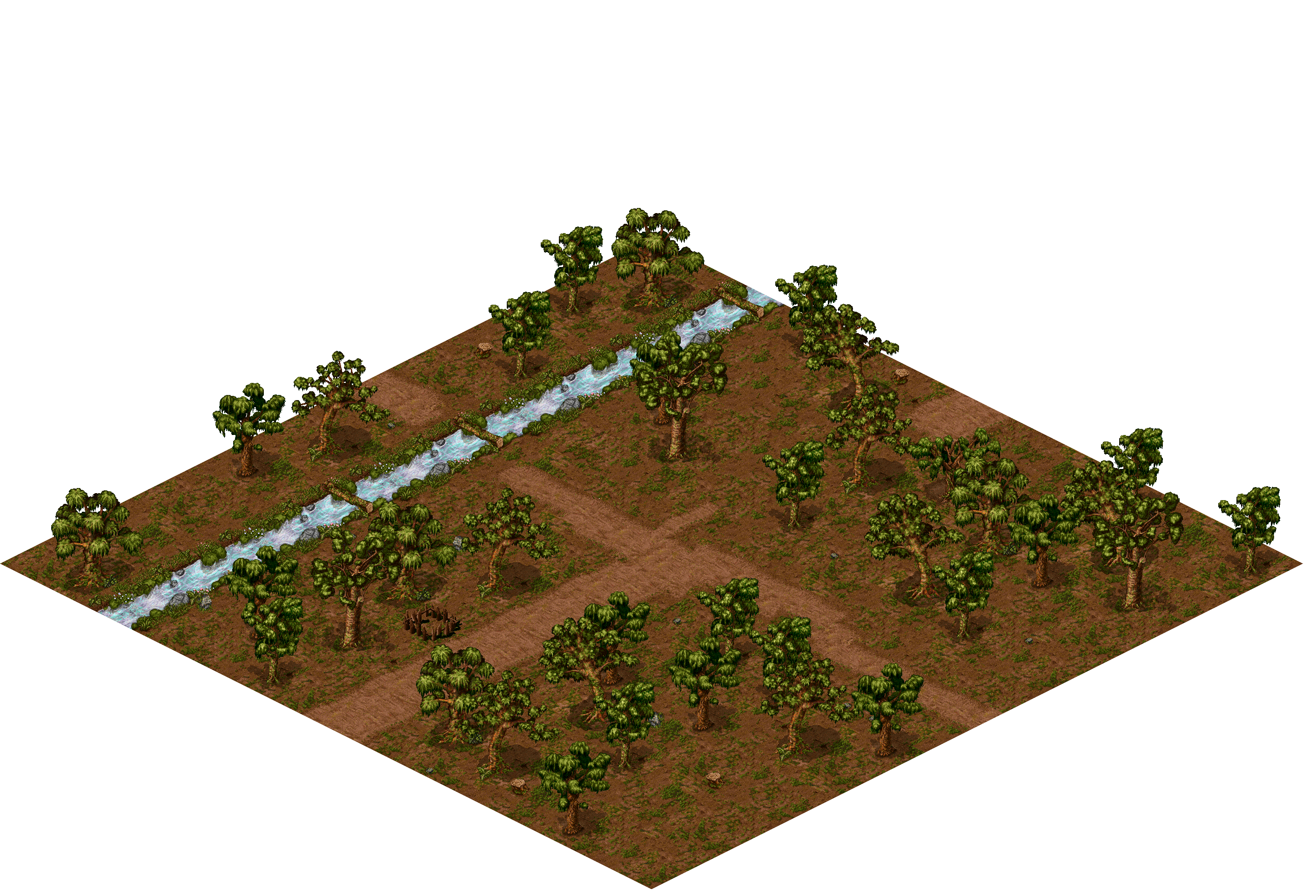 Porte Forest Waitingroom rendered terrain map