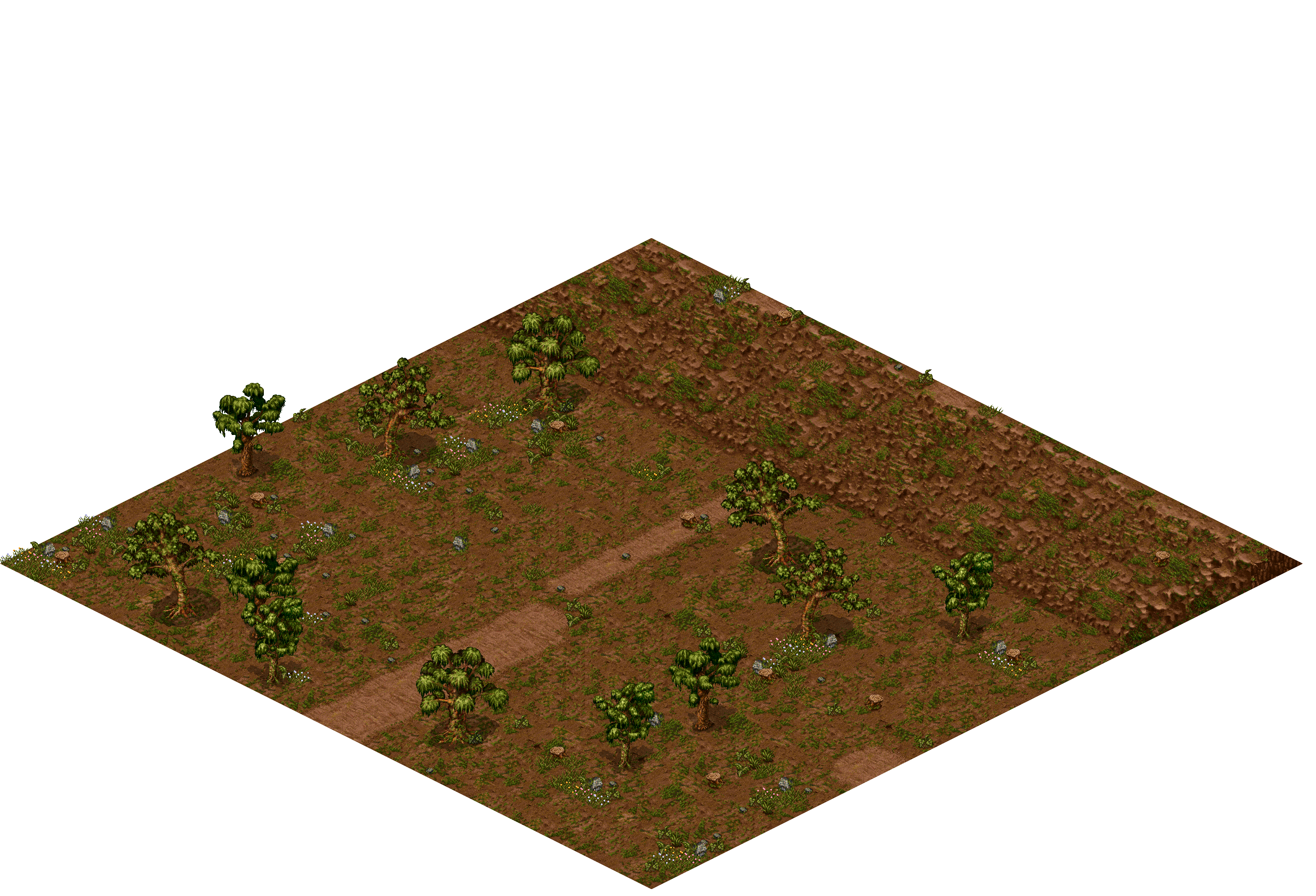 Porte Forest 3-L rendered terrain map