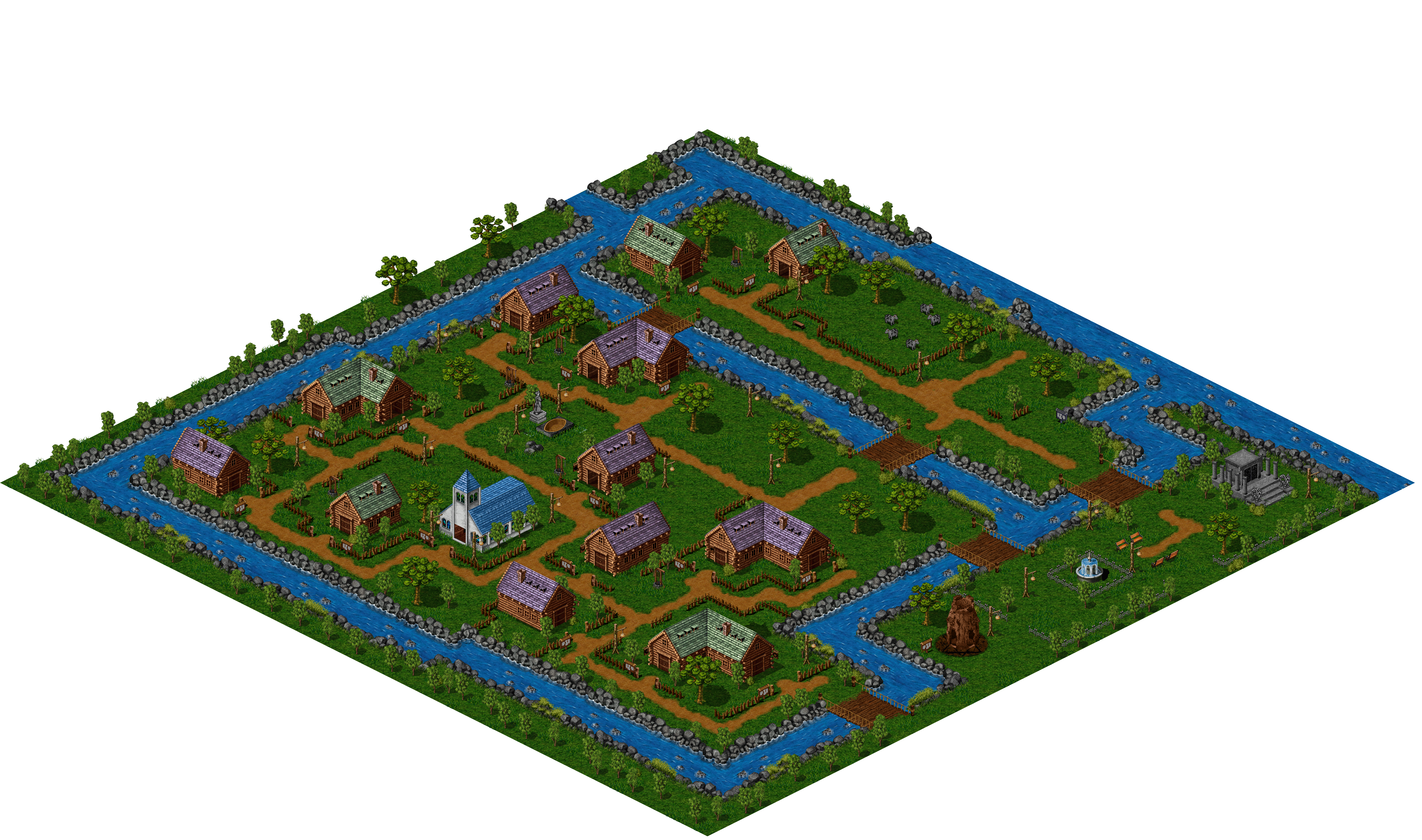 Mileth Village rendered terrain map