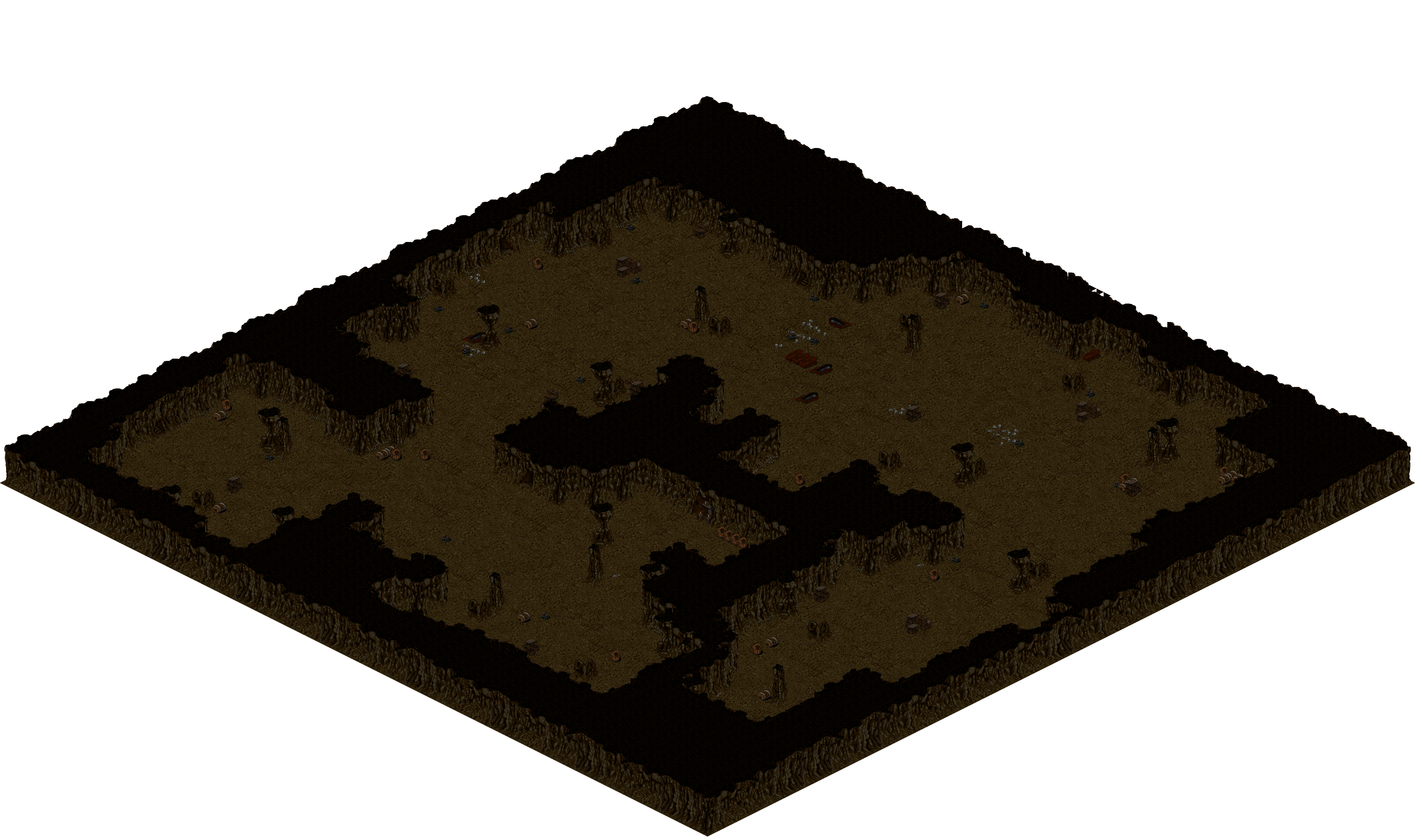 Cthonic Remains 5 rendered terrain map