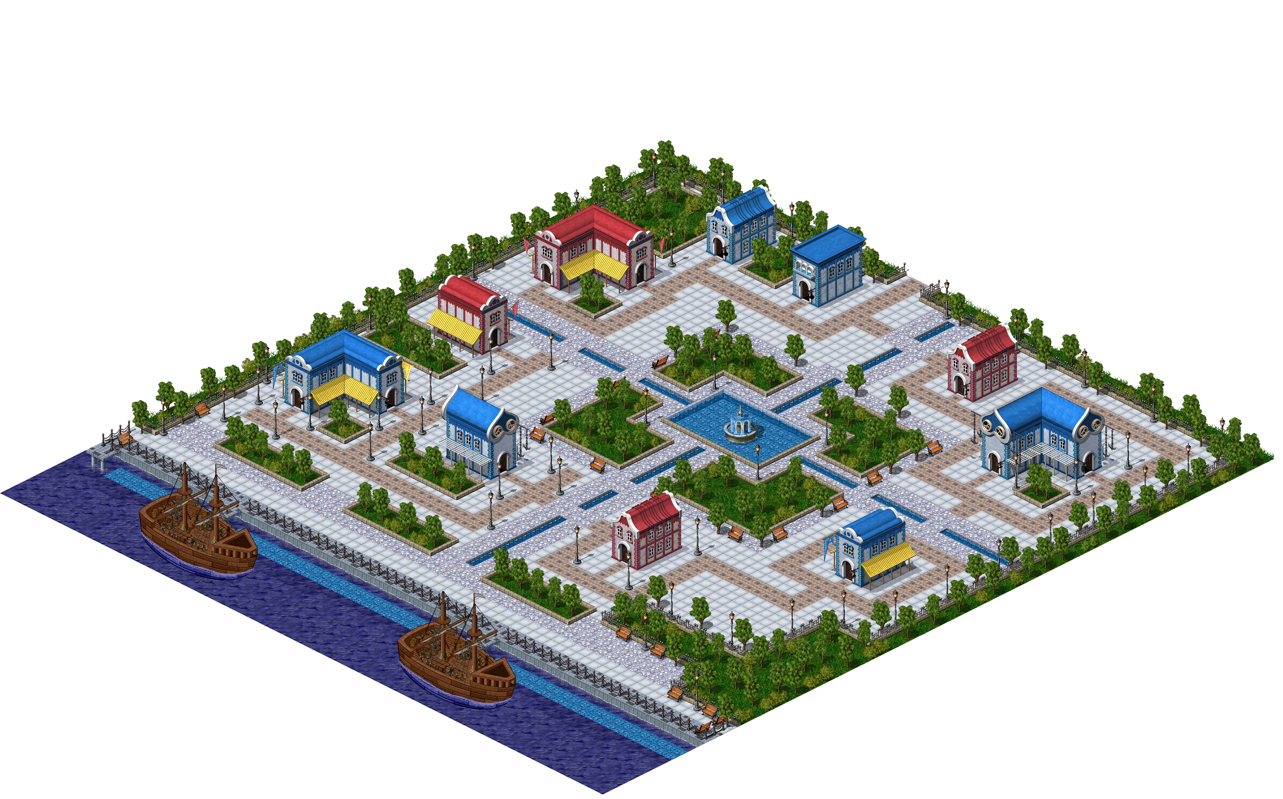 Abel Port rendered terrain map