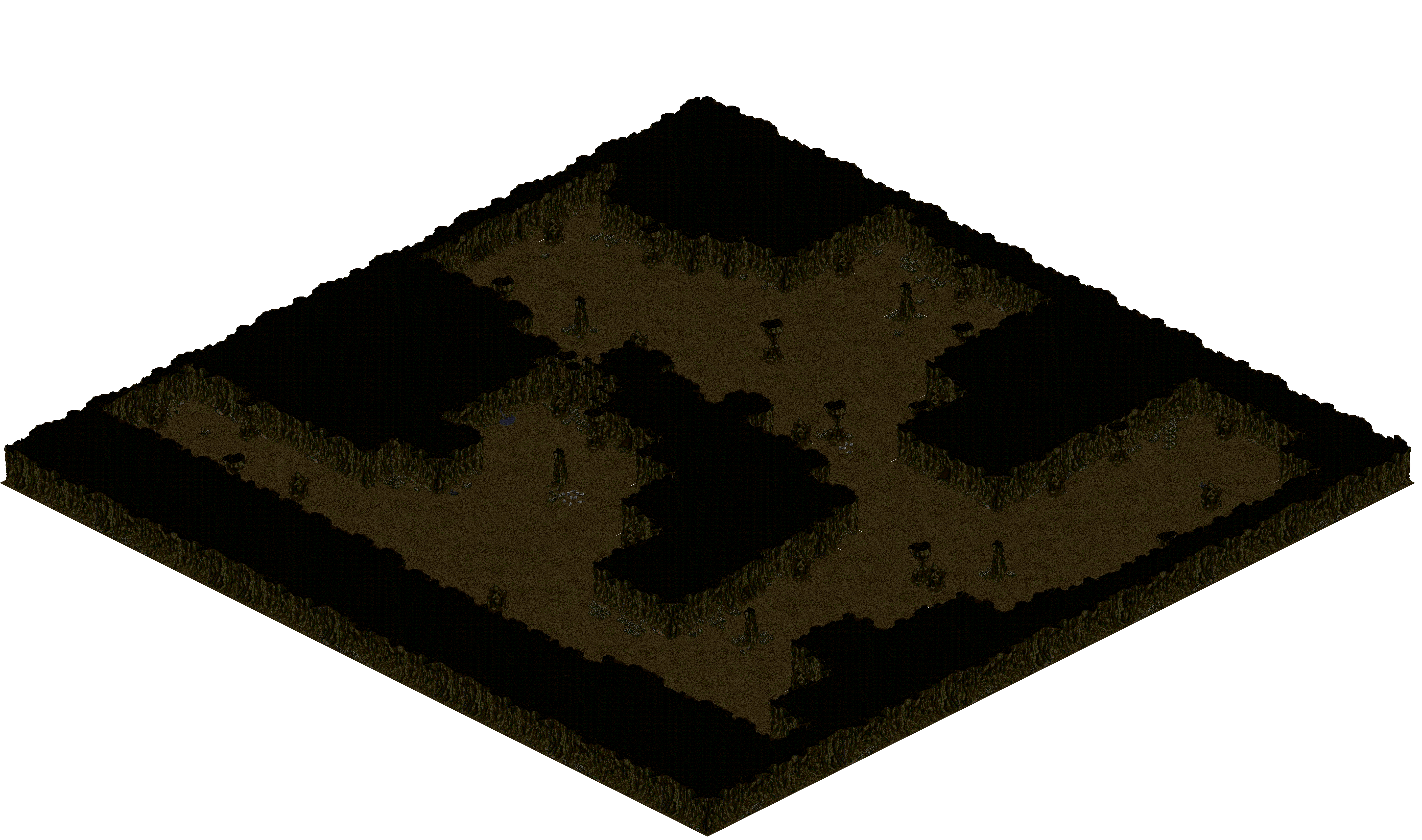 Cthonic Remains 25 rendered terrain map
