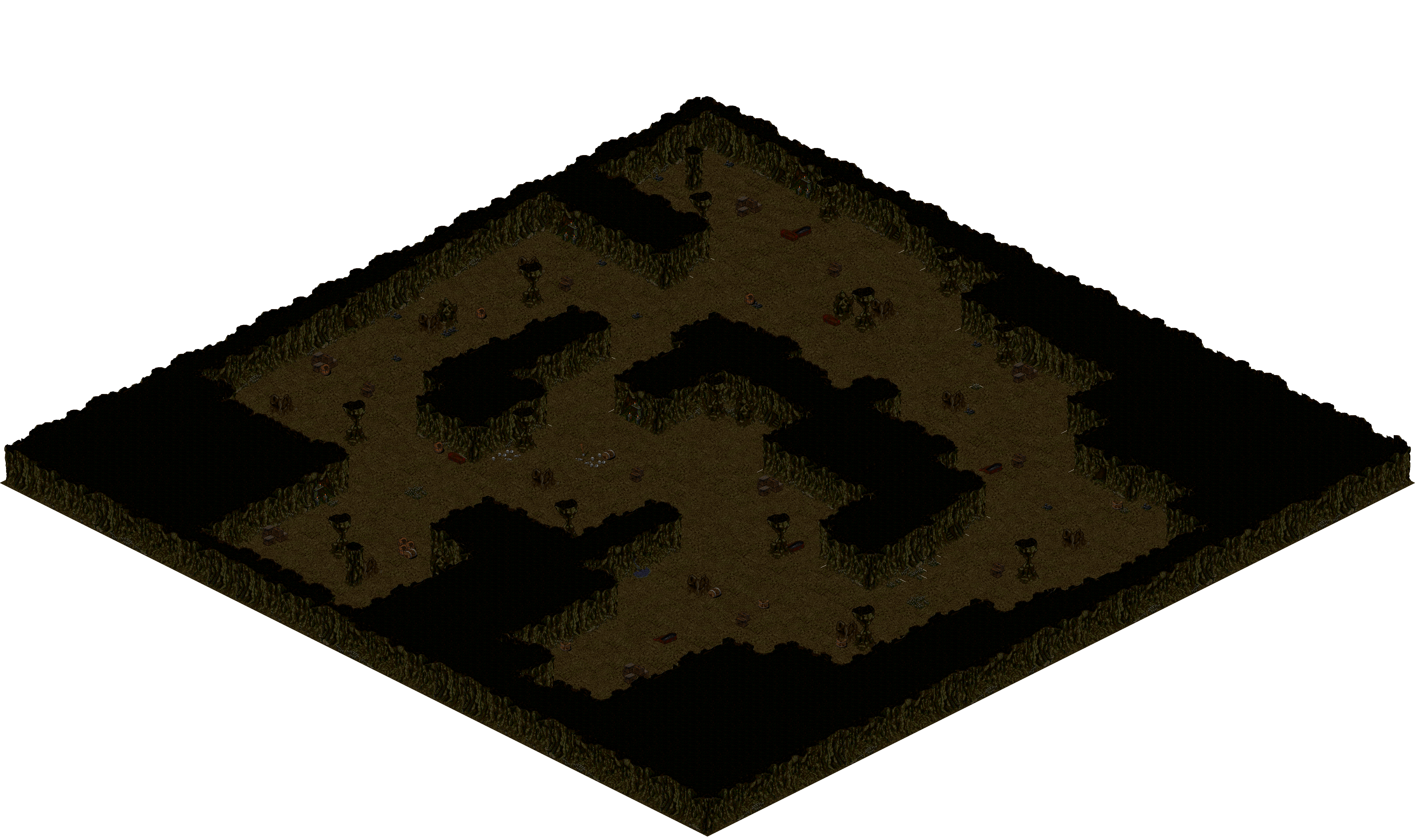 Cthonic Remains 30 rendered terrain map
