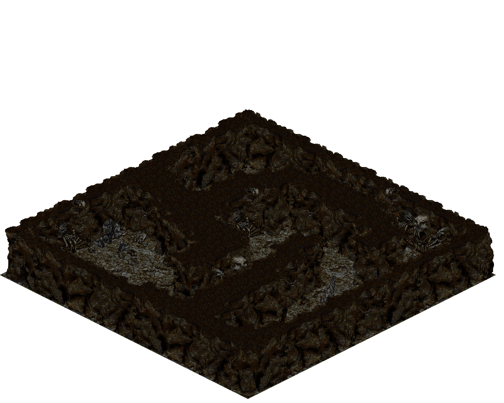 Cthonic Remains 35 rendered terrain map