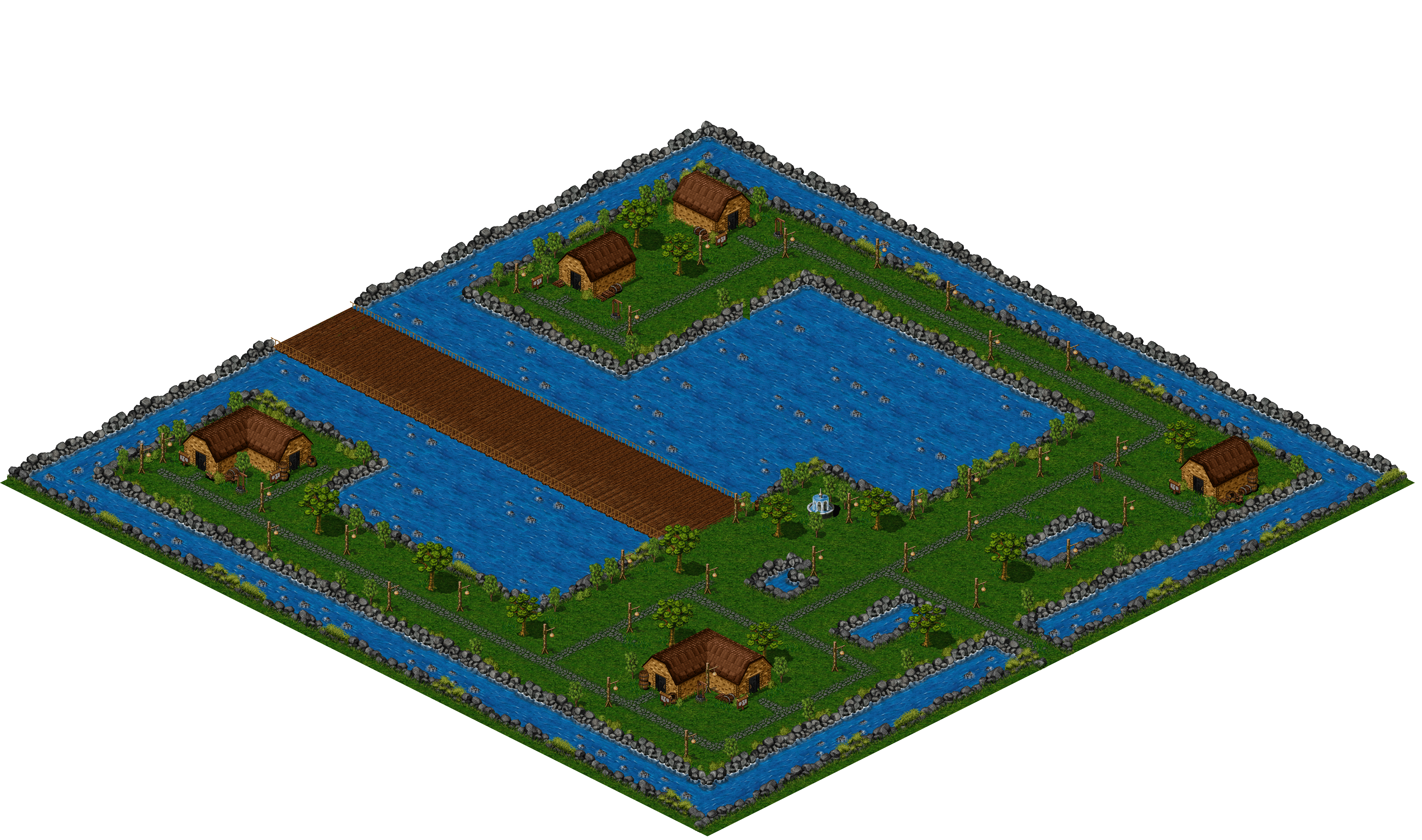 Undine Village rendered terrain map
