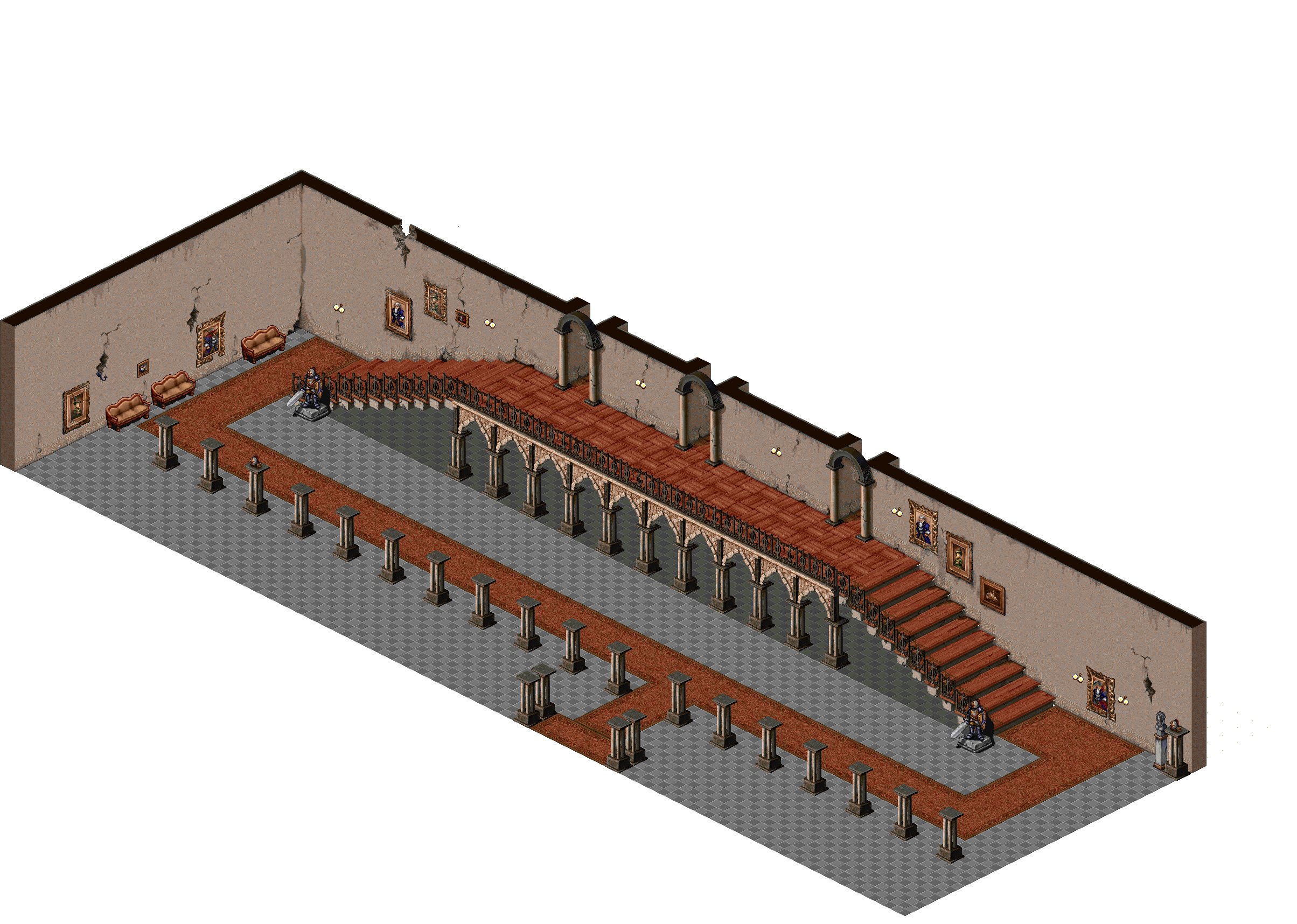 Manor Main Hall rendered terrain map