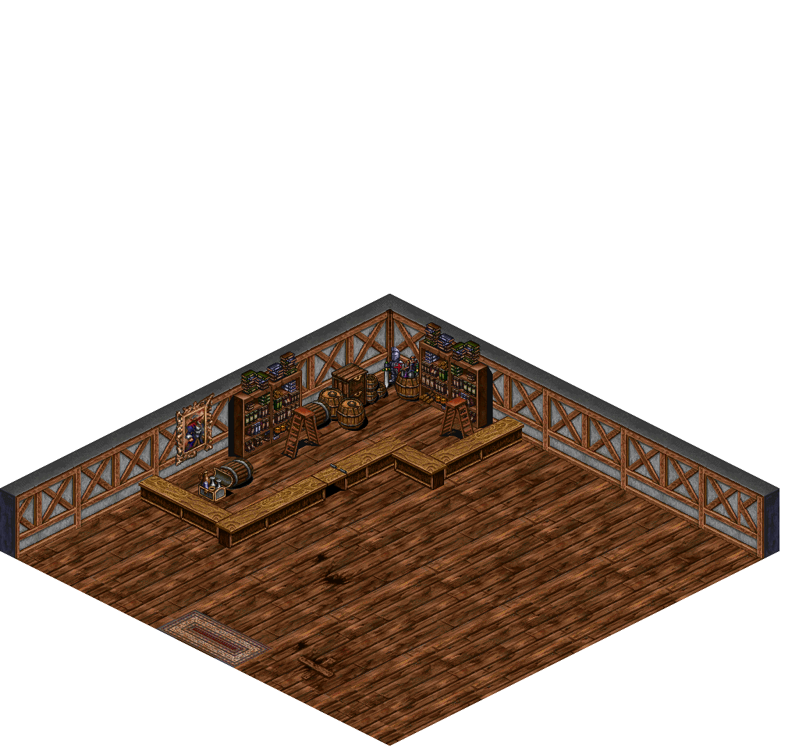 Oren Island Armor Shoppe rendered terrain map