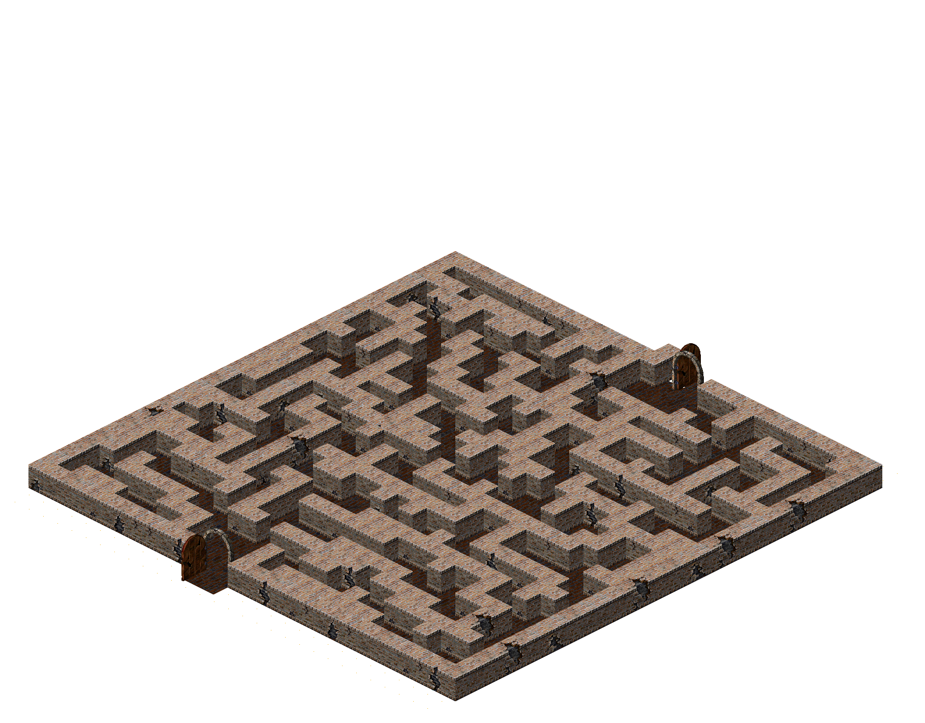 Sewer Maze 2 rendered terrain map