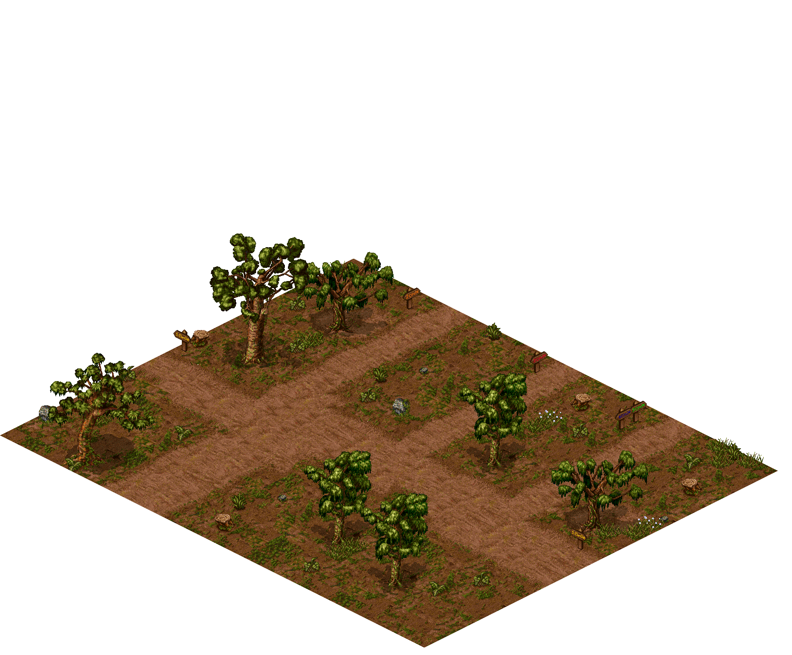 Oren Island Path rendered terrain map