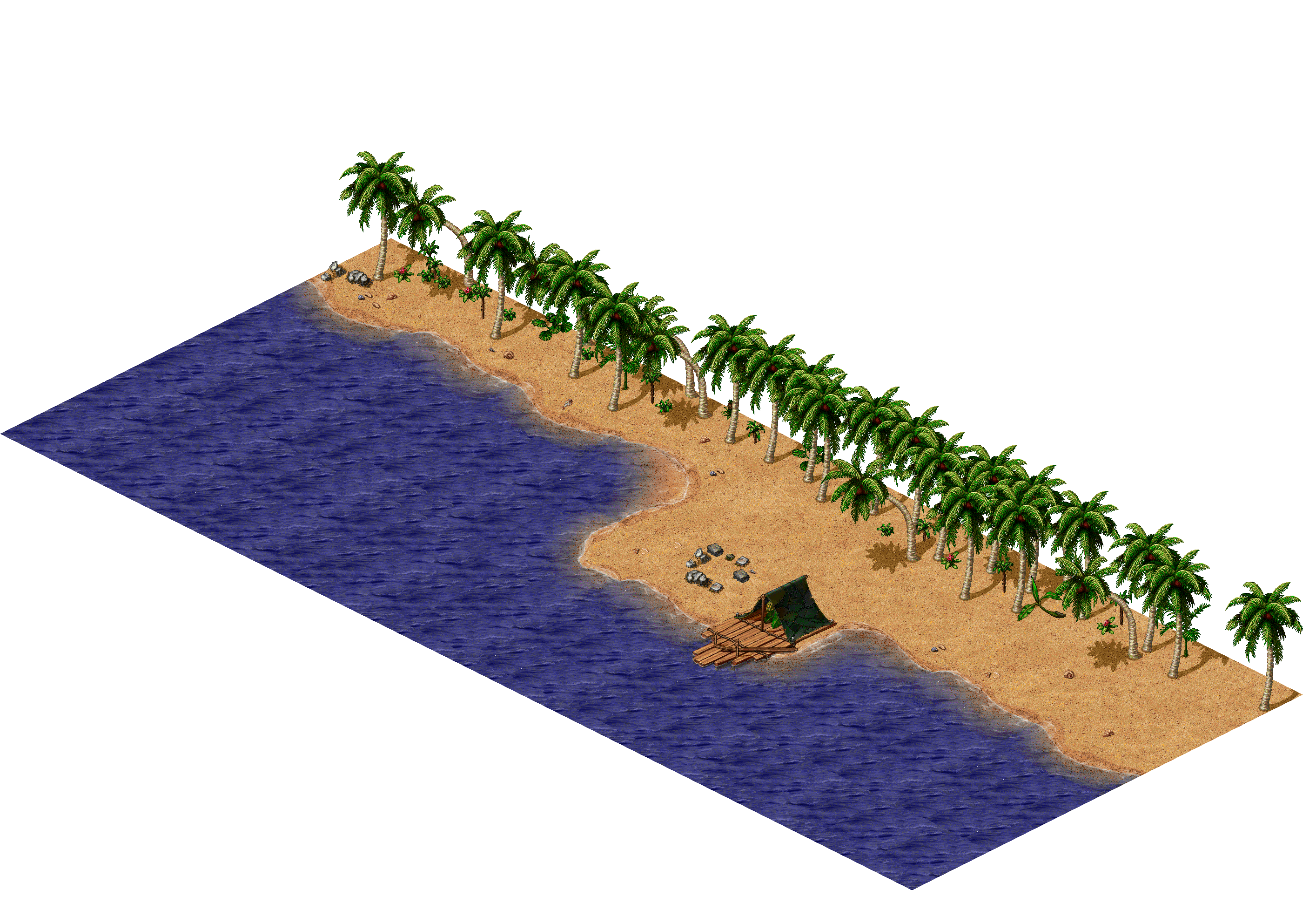 South Lynith Beach rendered terrain map