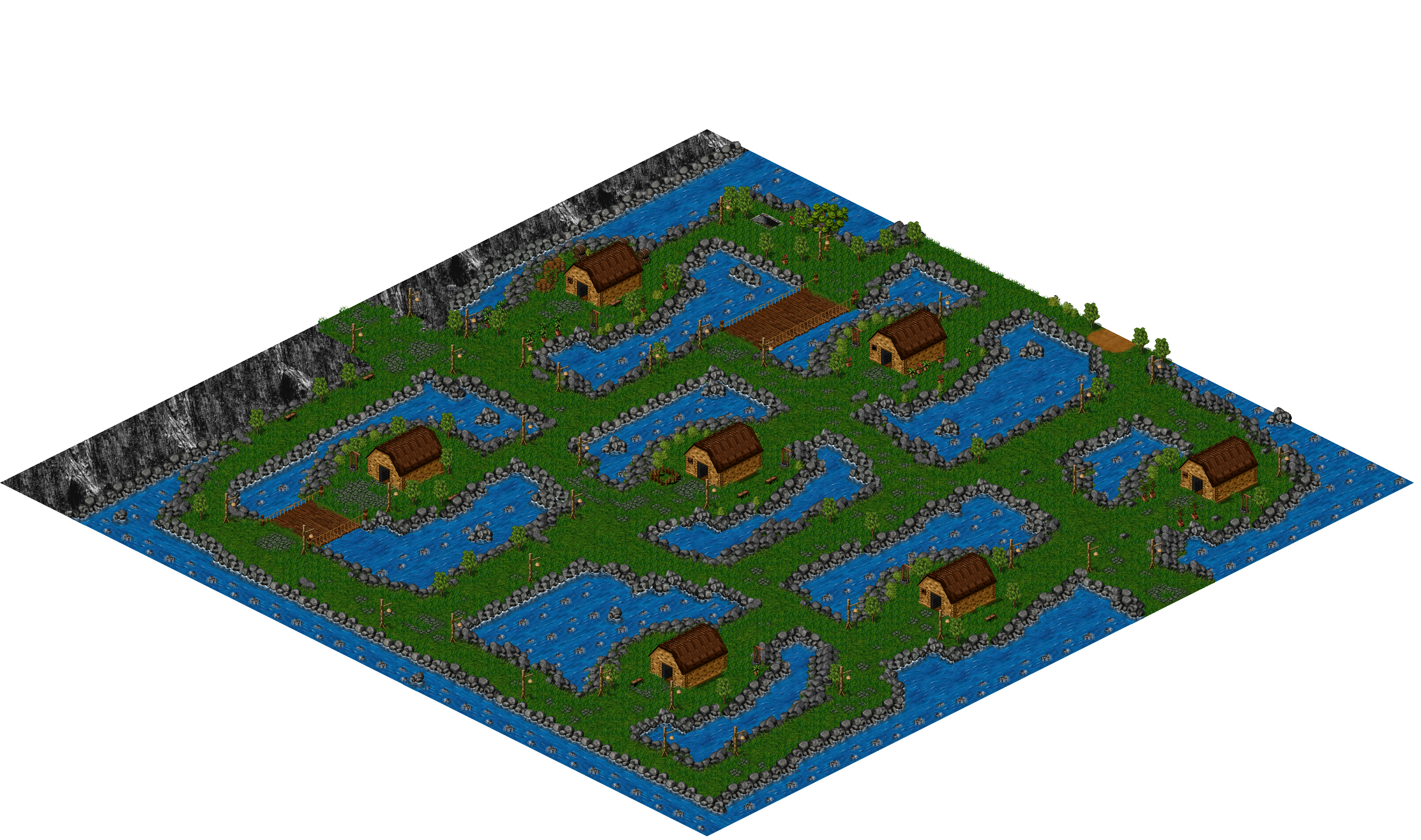Feasgar Village rendered terrain map