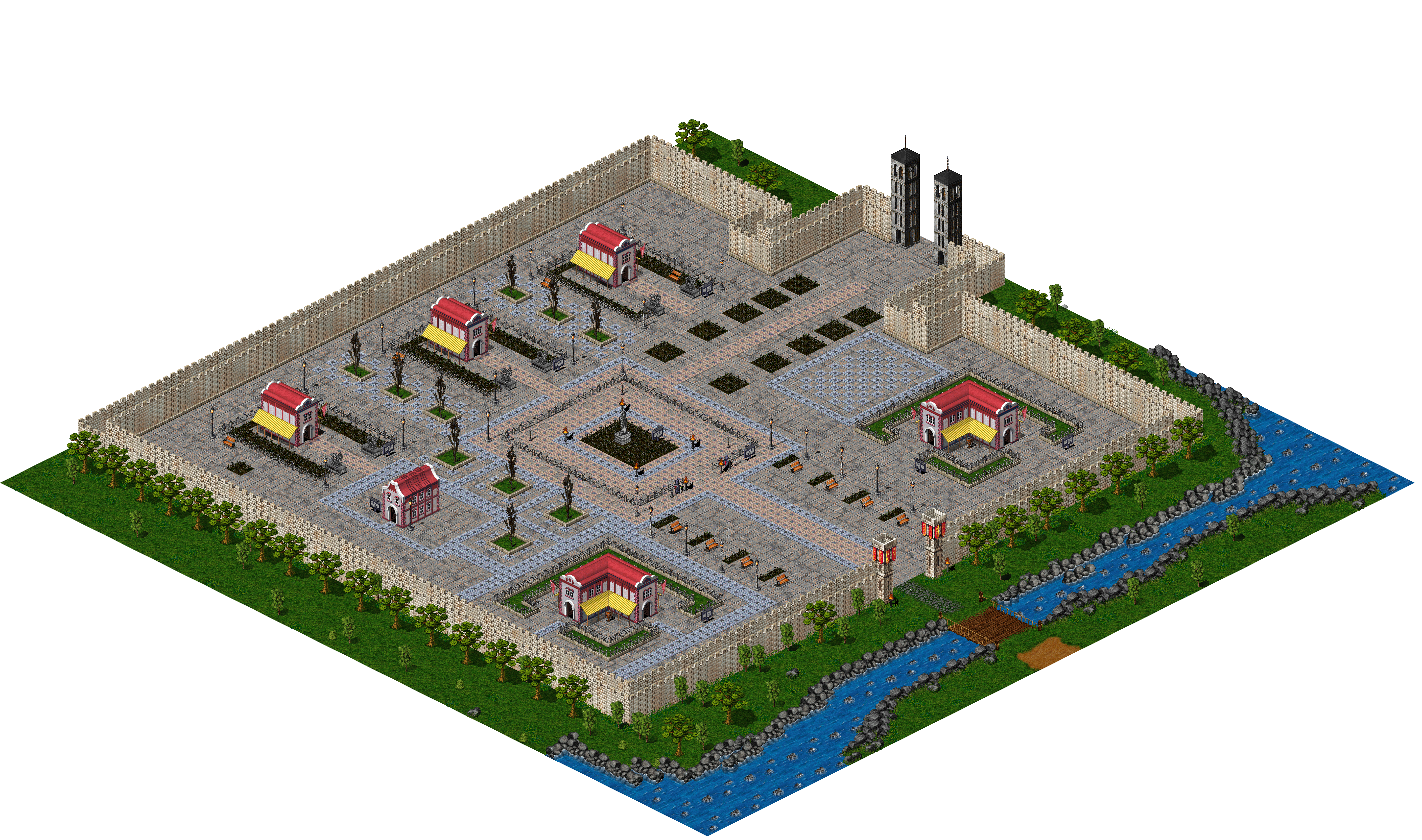 Feasgar Kingdom rendered terrain map