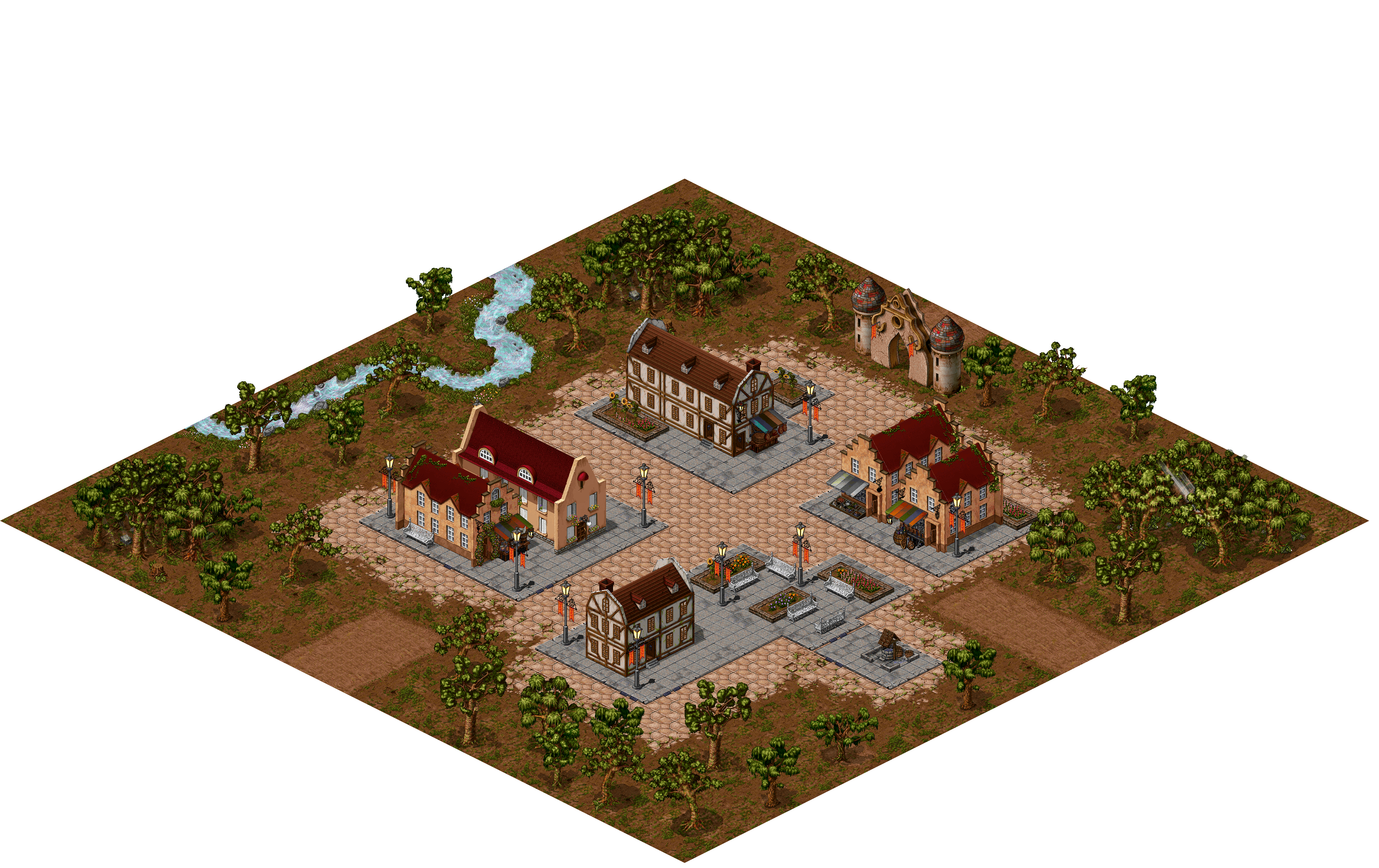 Nobis Village rendered terrain map
