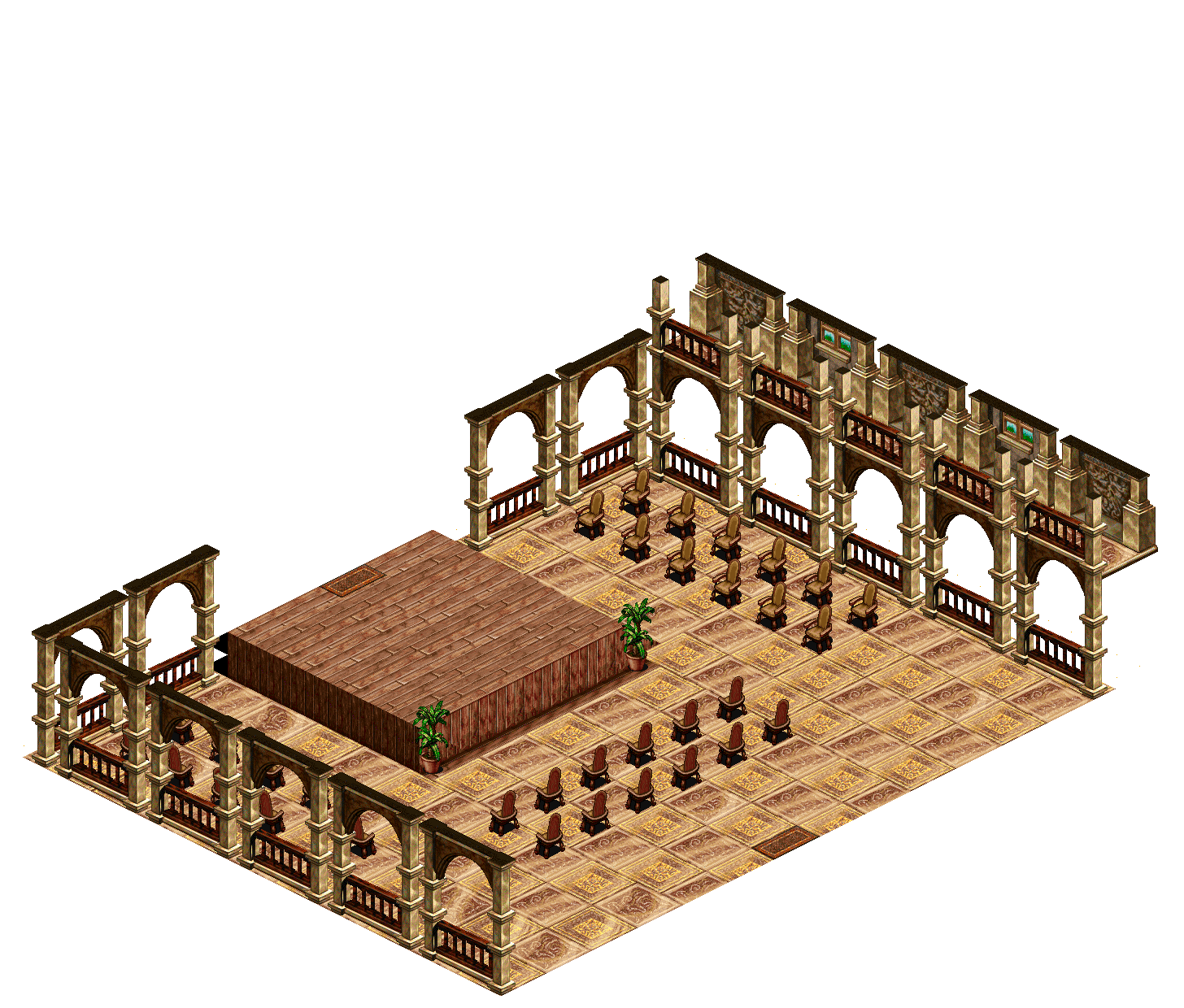Garamonde Theatre rendered terrain map
