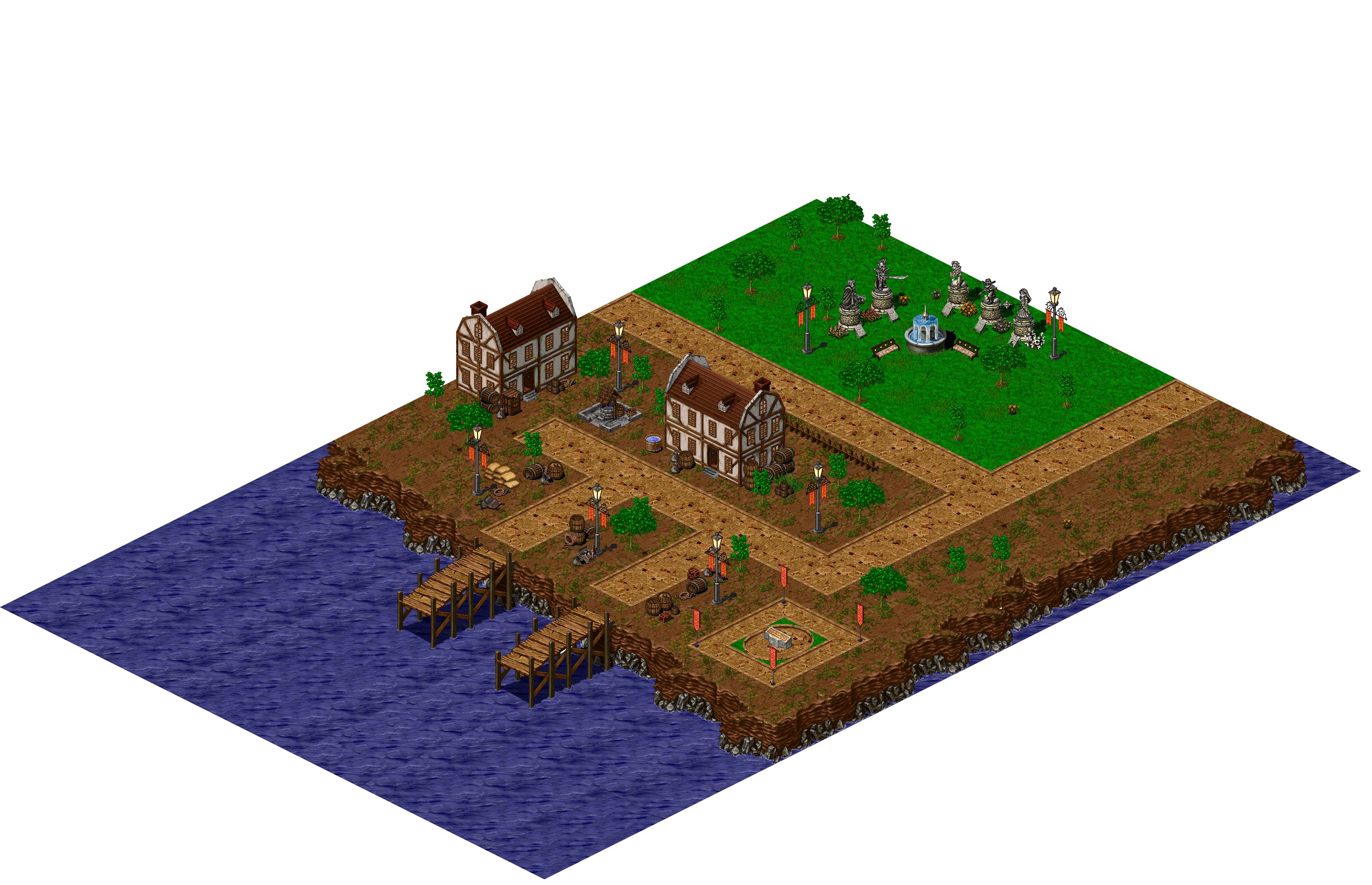 Loures Harbor rendered terrain map