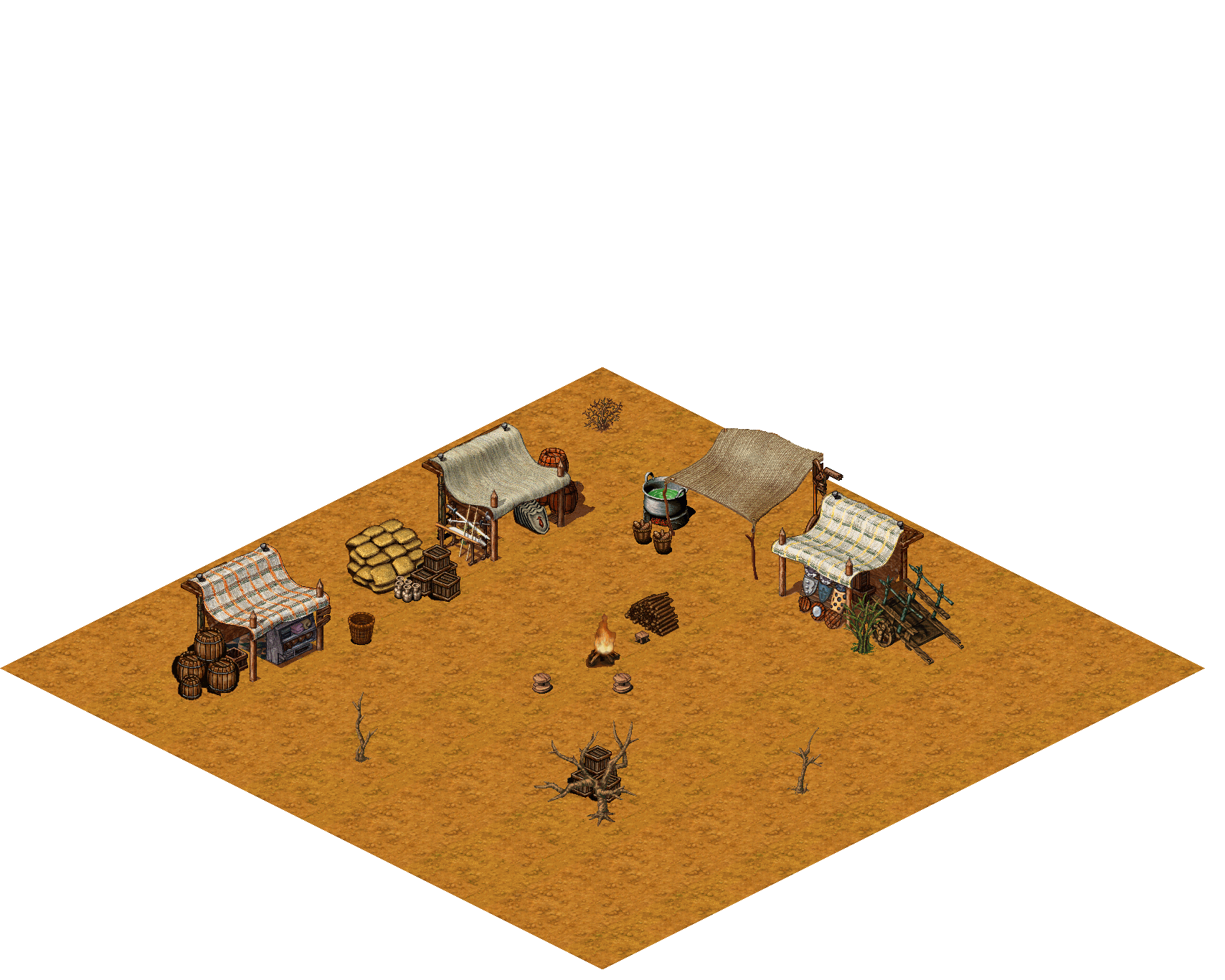 Excavation Camp rendered terrain map