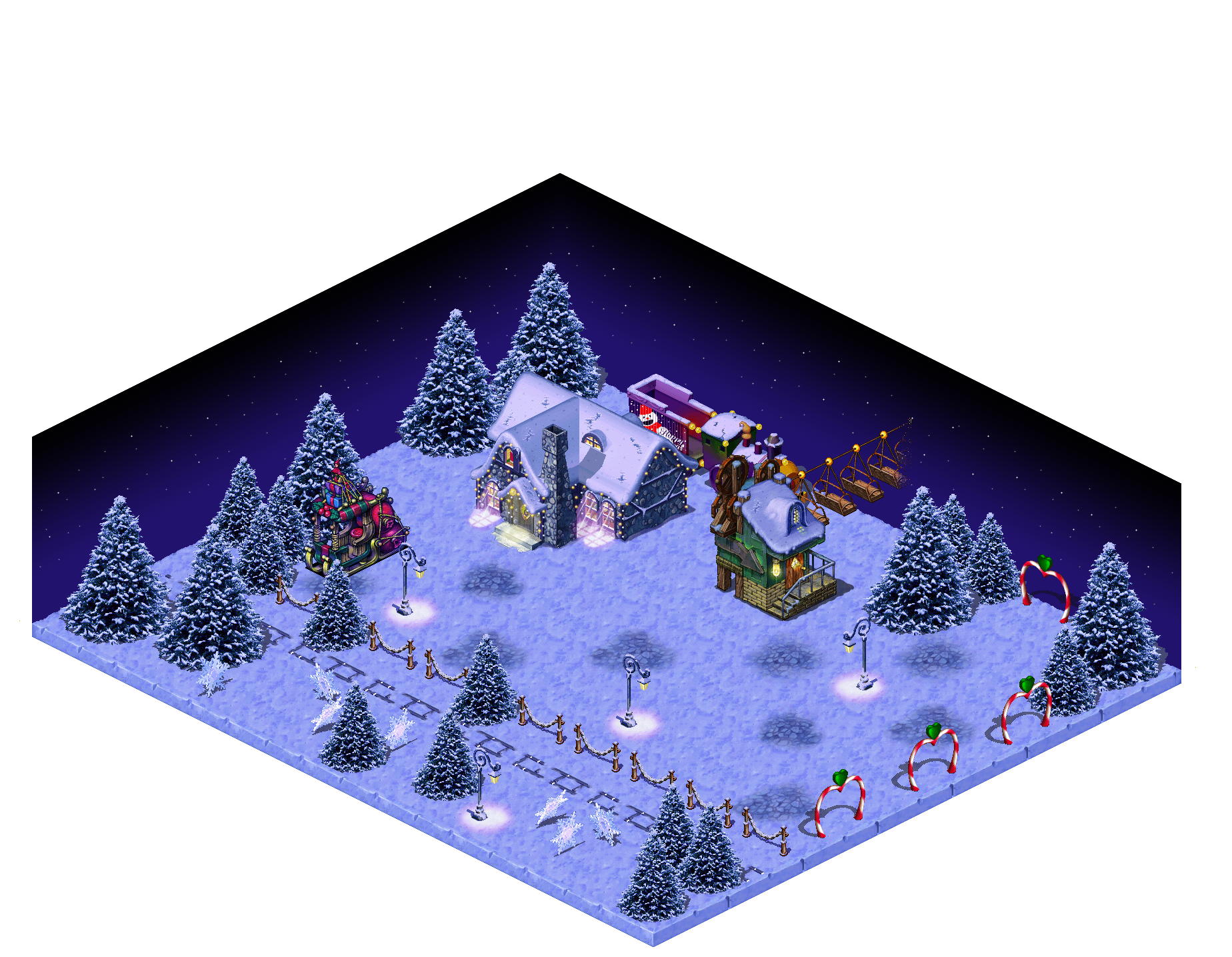 North Pole rendered terrain map