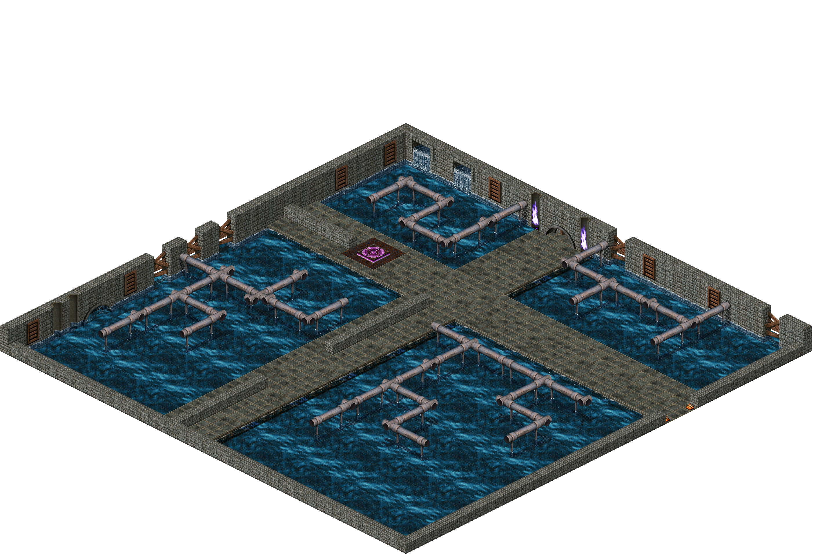 Loures Sewer Canal 3 rendered terrain map