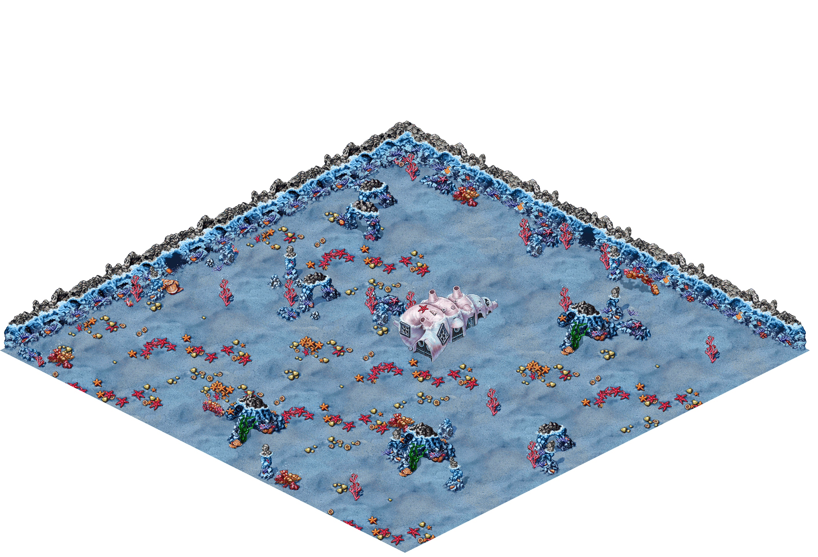 Unknown Depths 8 rendered terrain map