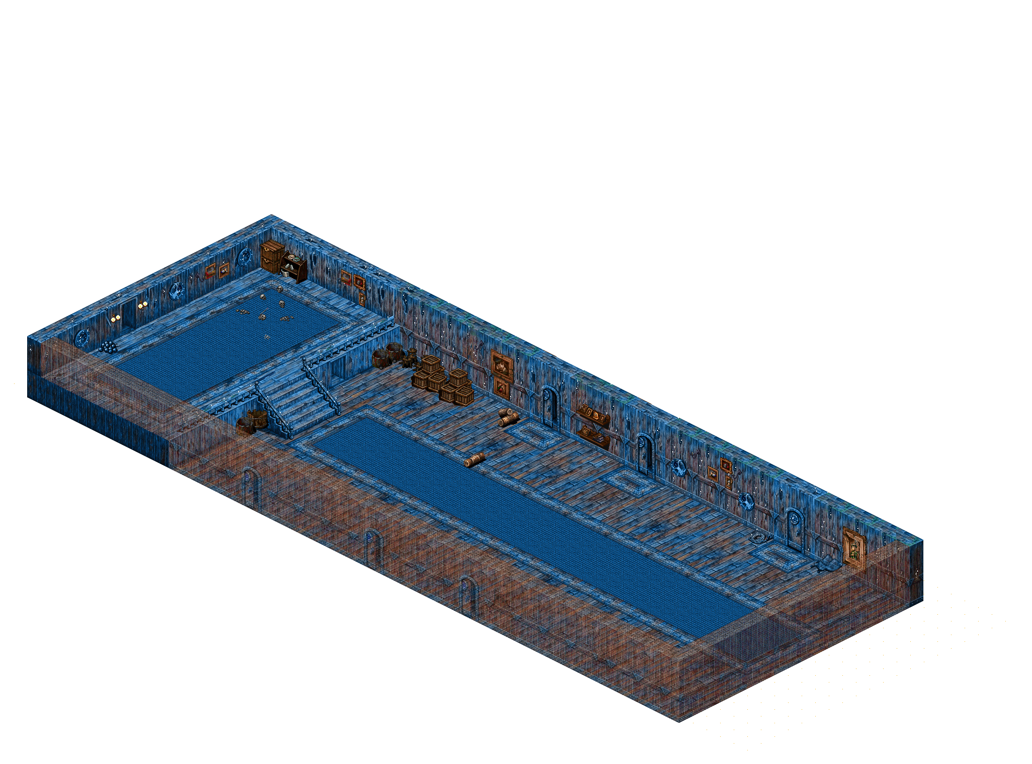 Wrecked ship floor 3 rendered terrain map