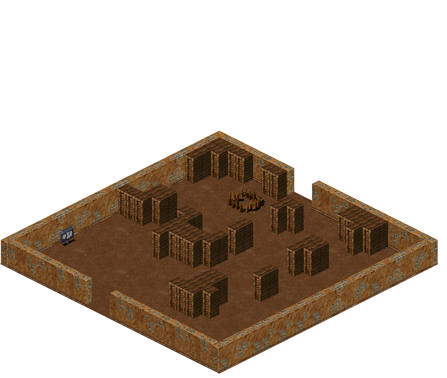 Blackstar Crypt Entrance rendered terrain map