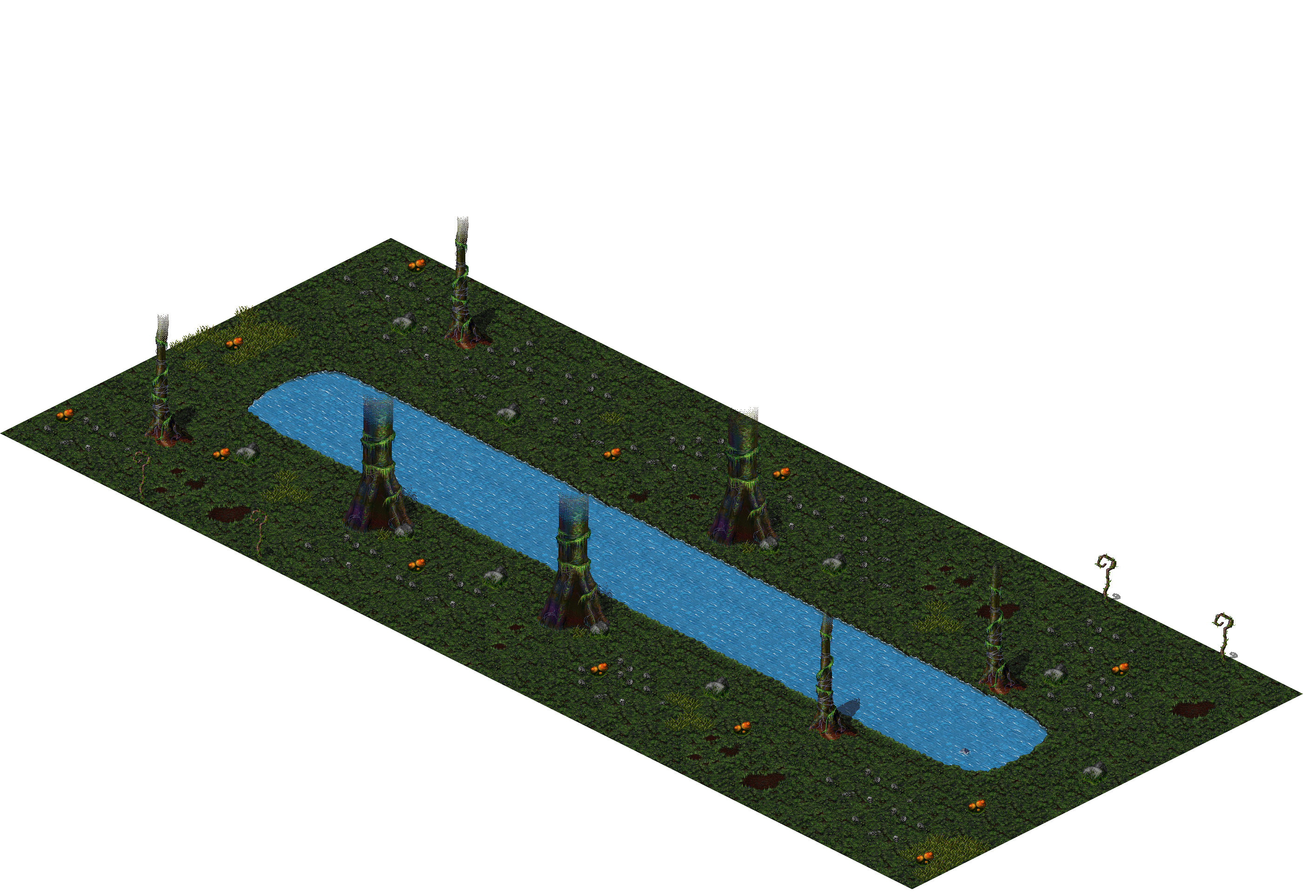 Hostile Grounds rendered terrain map