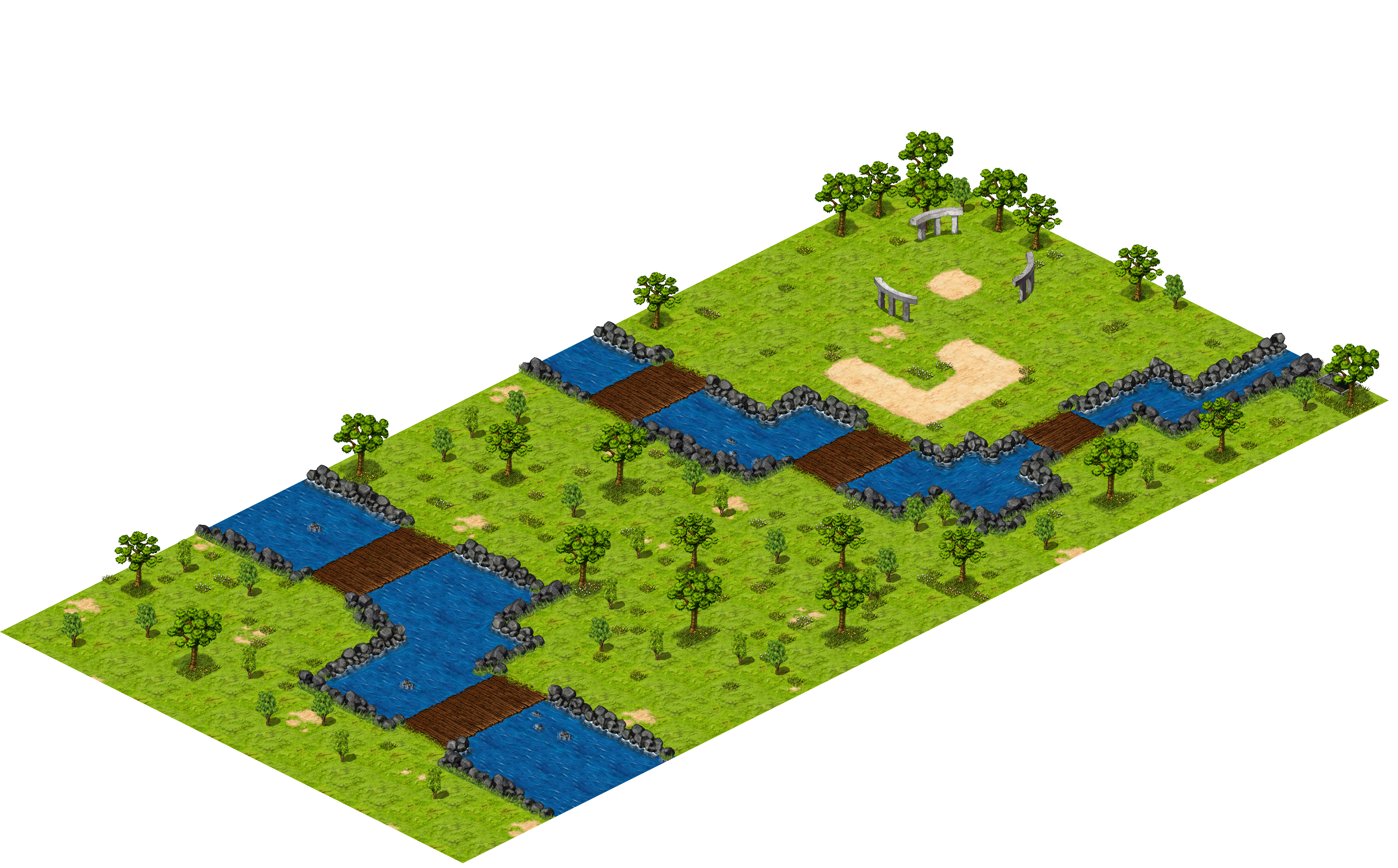 Lost Ruins 4 rendered terrain map