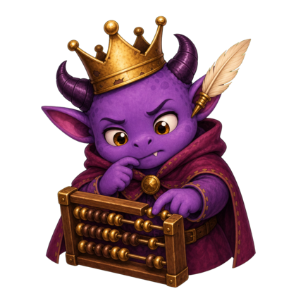 Ovie concentrating on a little abacus